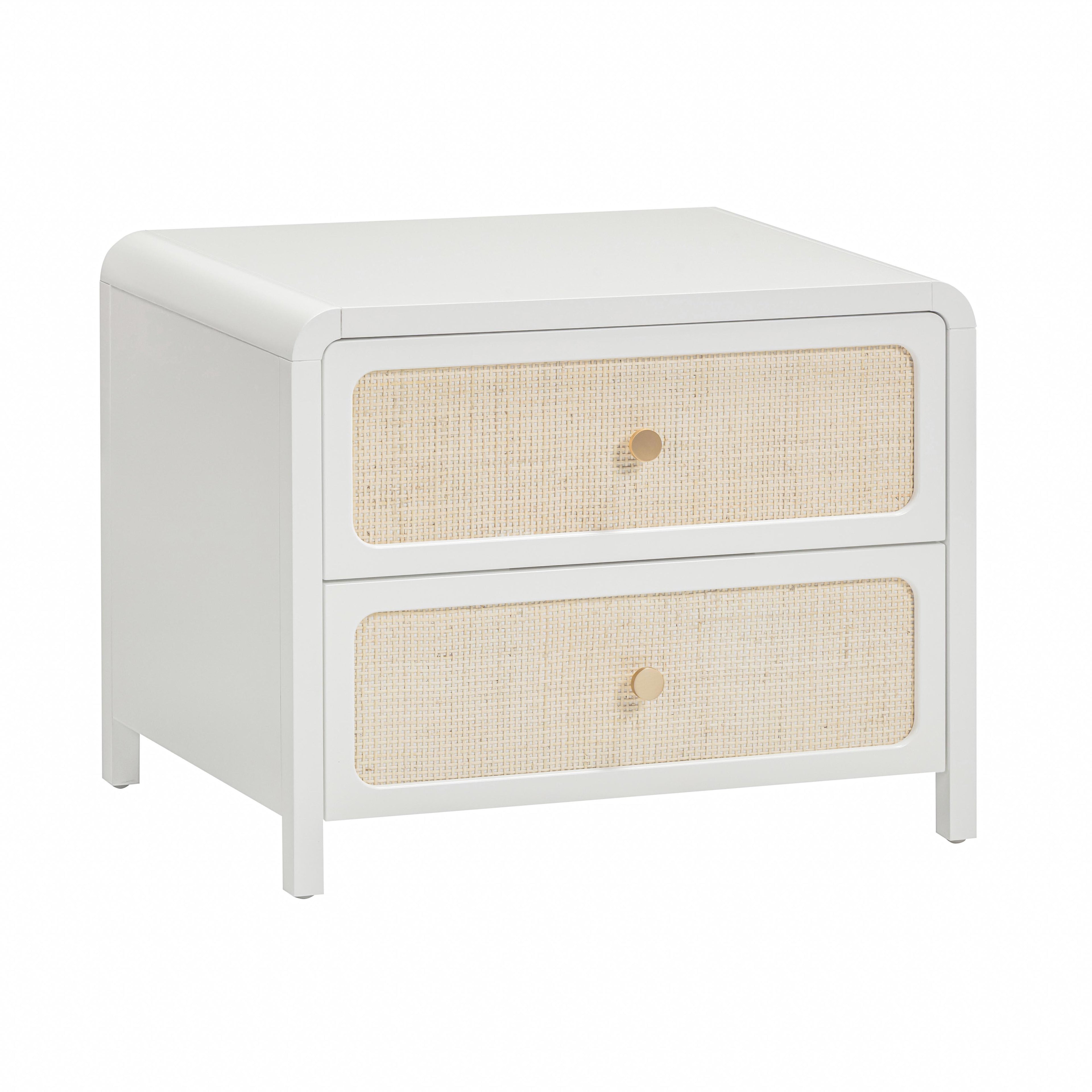 Patty 28 Rattan 2 Drawer Nightstand