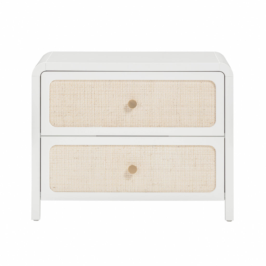 Patty 28 Rattan 2 Drawer Nightstand