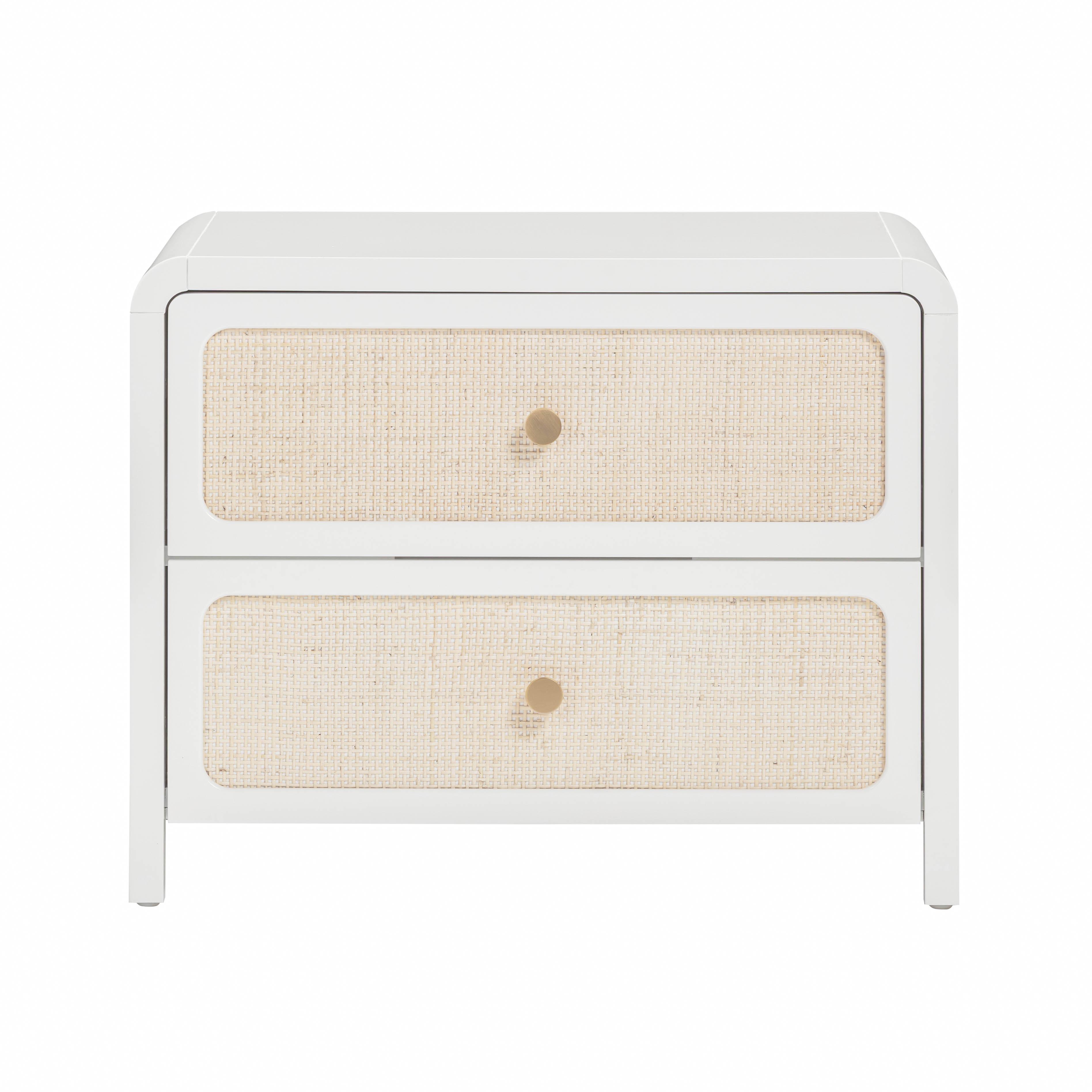 Patty 28 Rattan 2 Drawer Nightstand