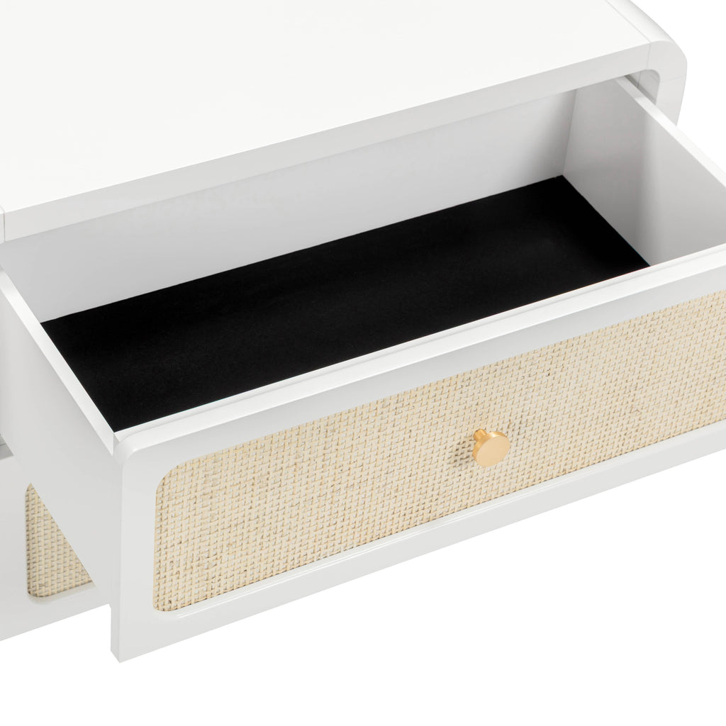 Patty 28 Rattan 2 Drawer Nightstand