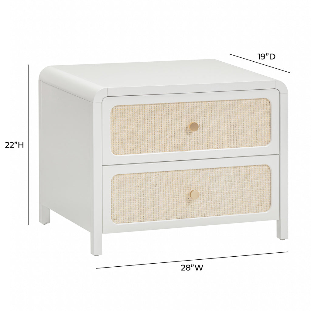 Patty 28 Rattan 2 Drawer Nightstand