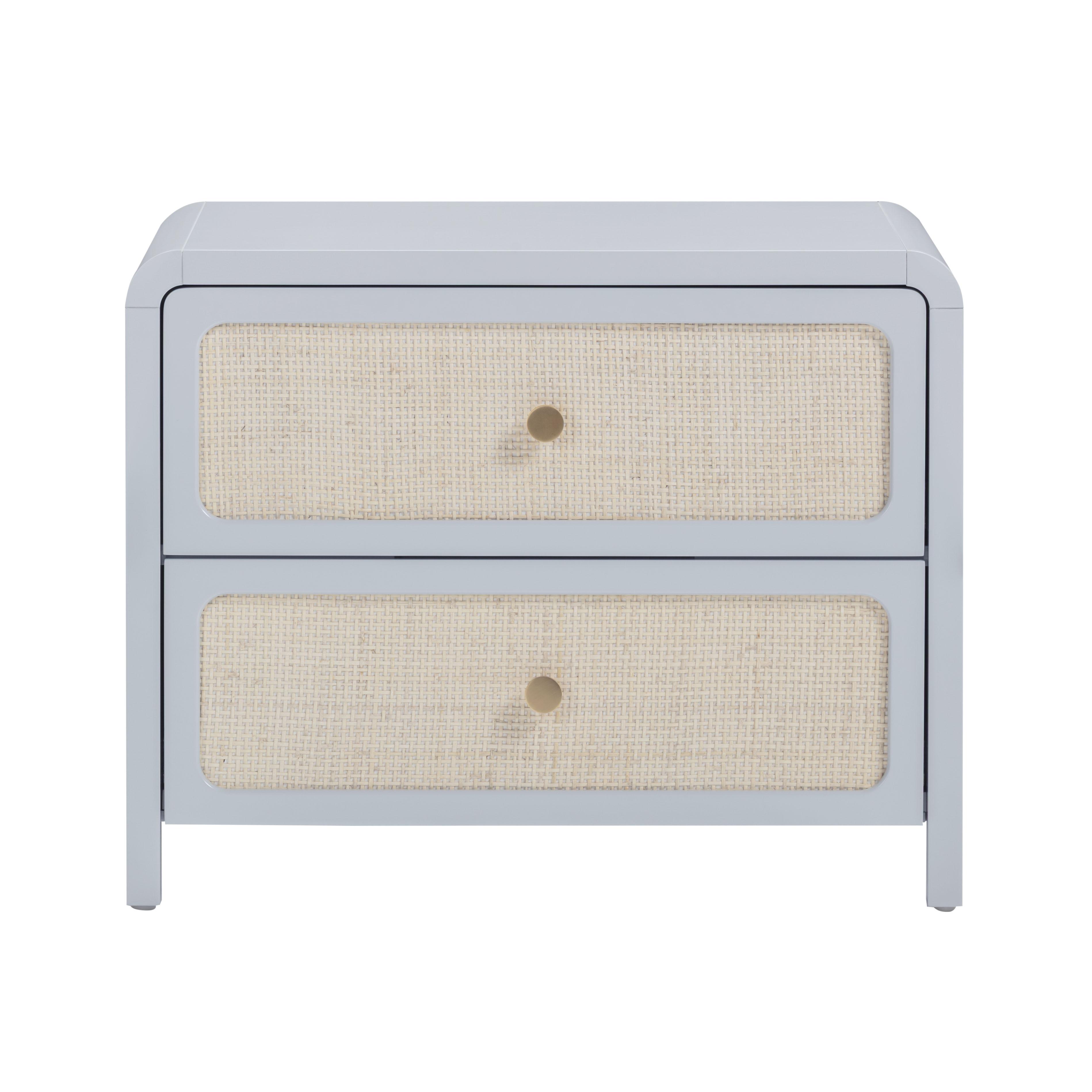 Patty 28 Rattan 2 Drawer Nightstand