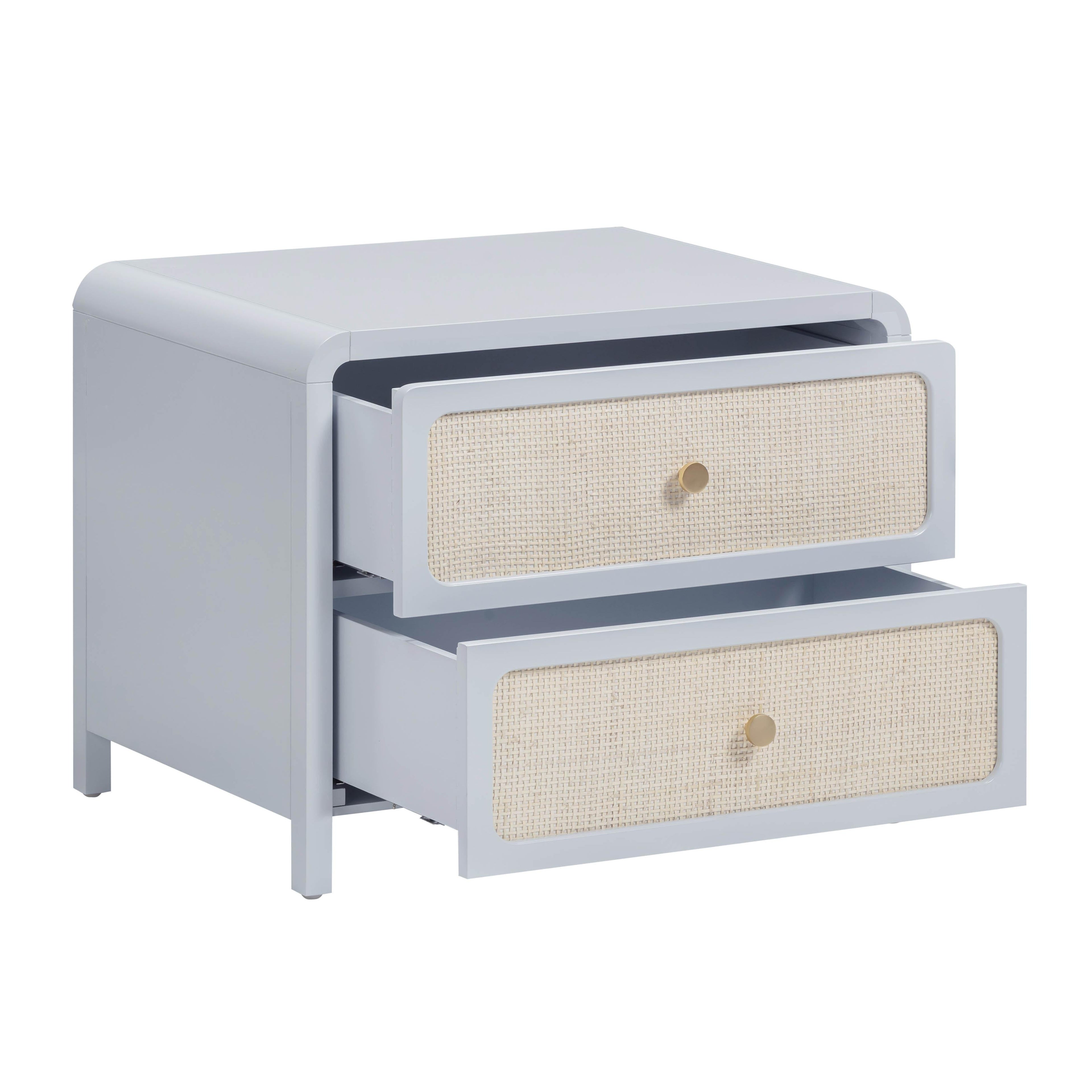 Patty 28 Rattan 2 Drawer Nightstand