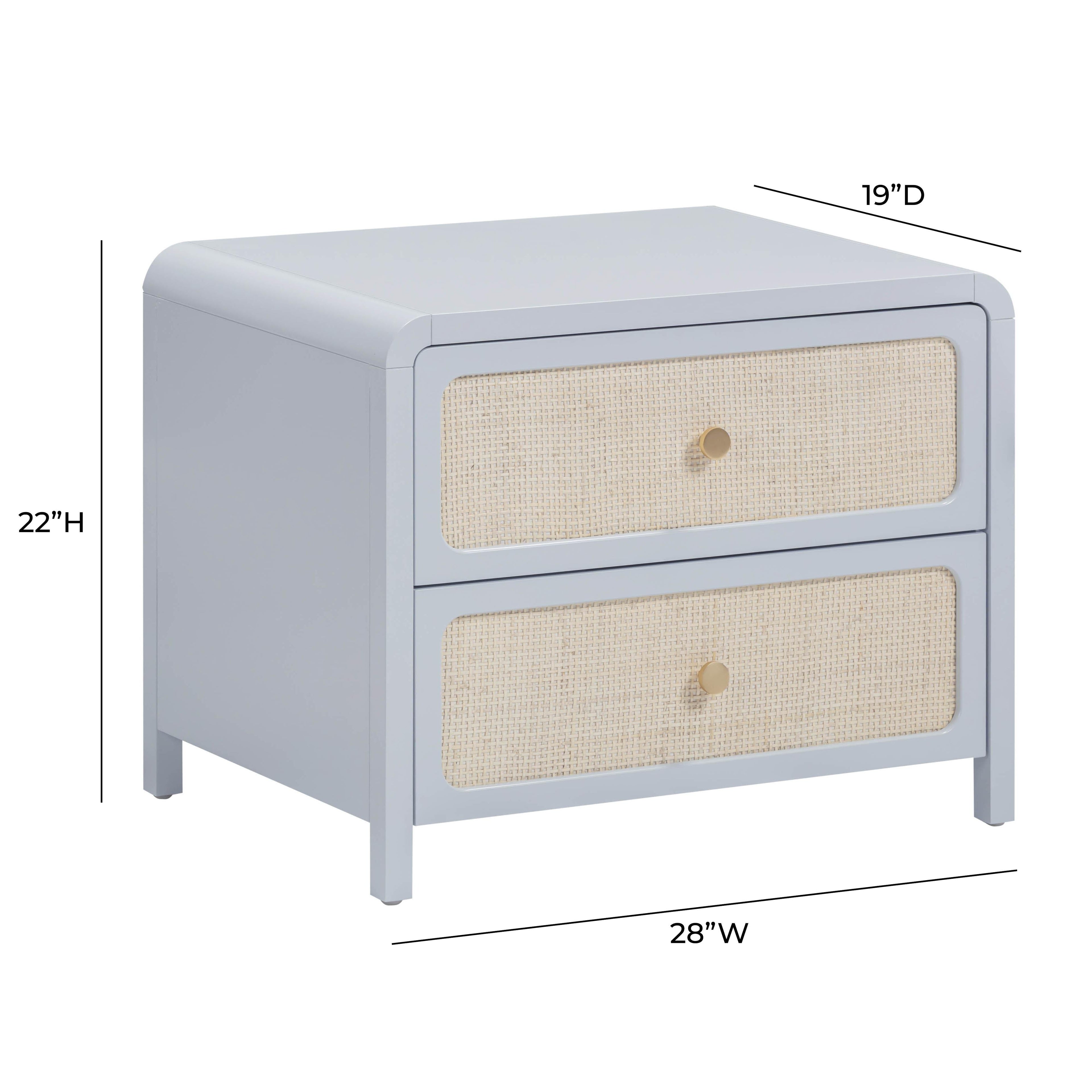 Patty 28 Rattan 2 Drawer Nightstand
