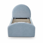 Moon Chambray Blue Chenille Twin Bed