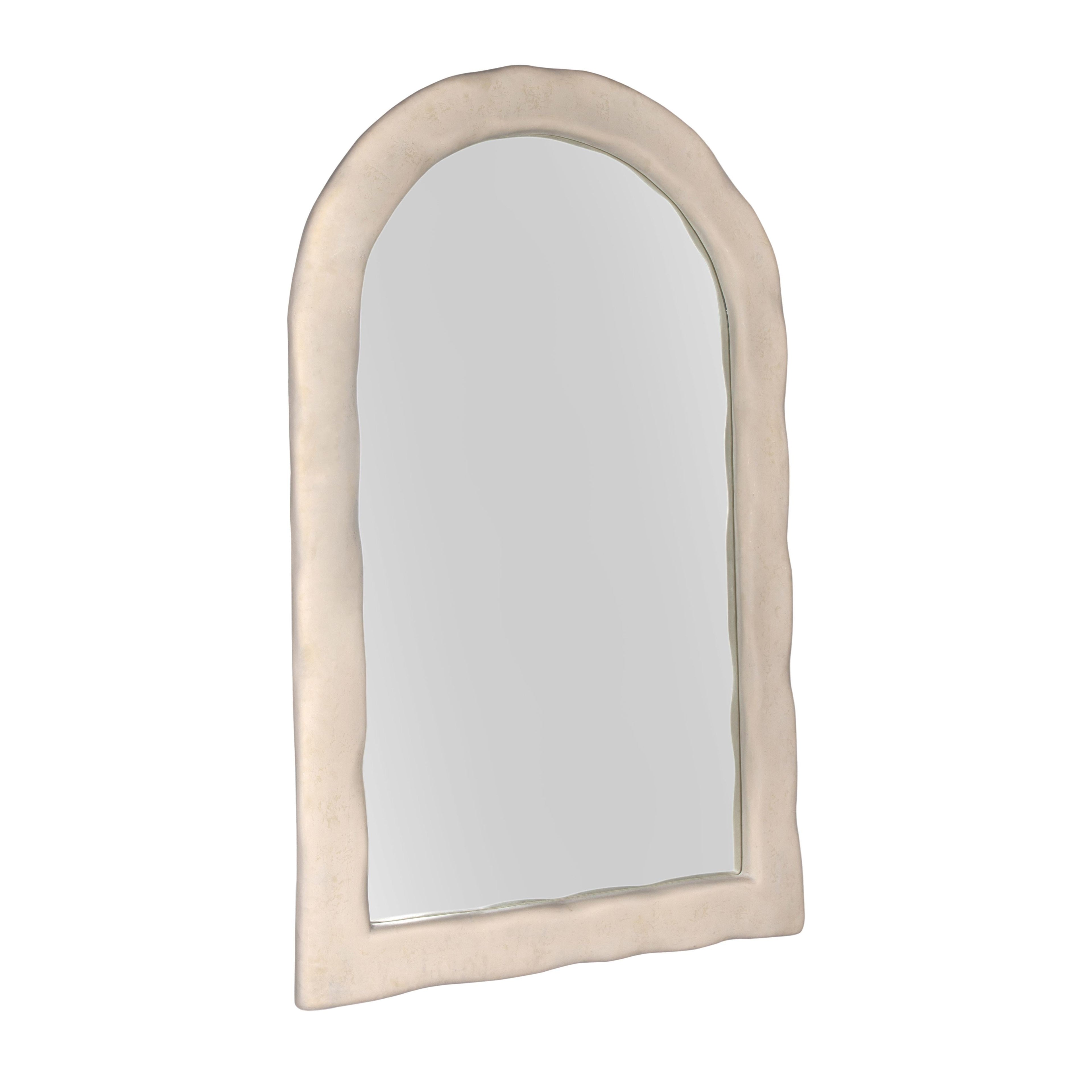Kaia 48X79 Cream Textured Floor Mirror