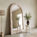 Kaia 48X79 Cream Textured Floor Mirror