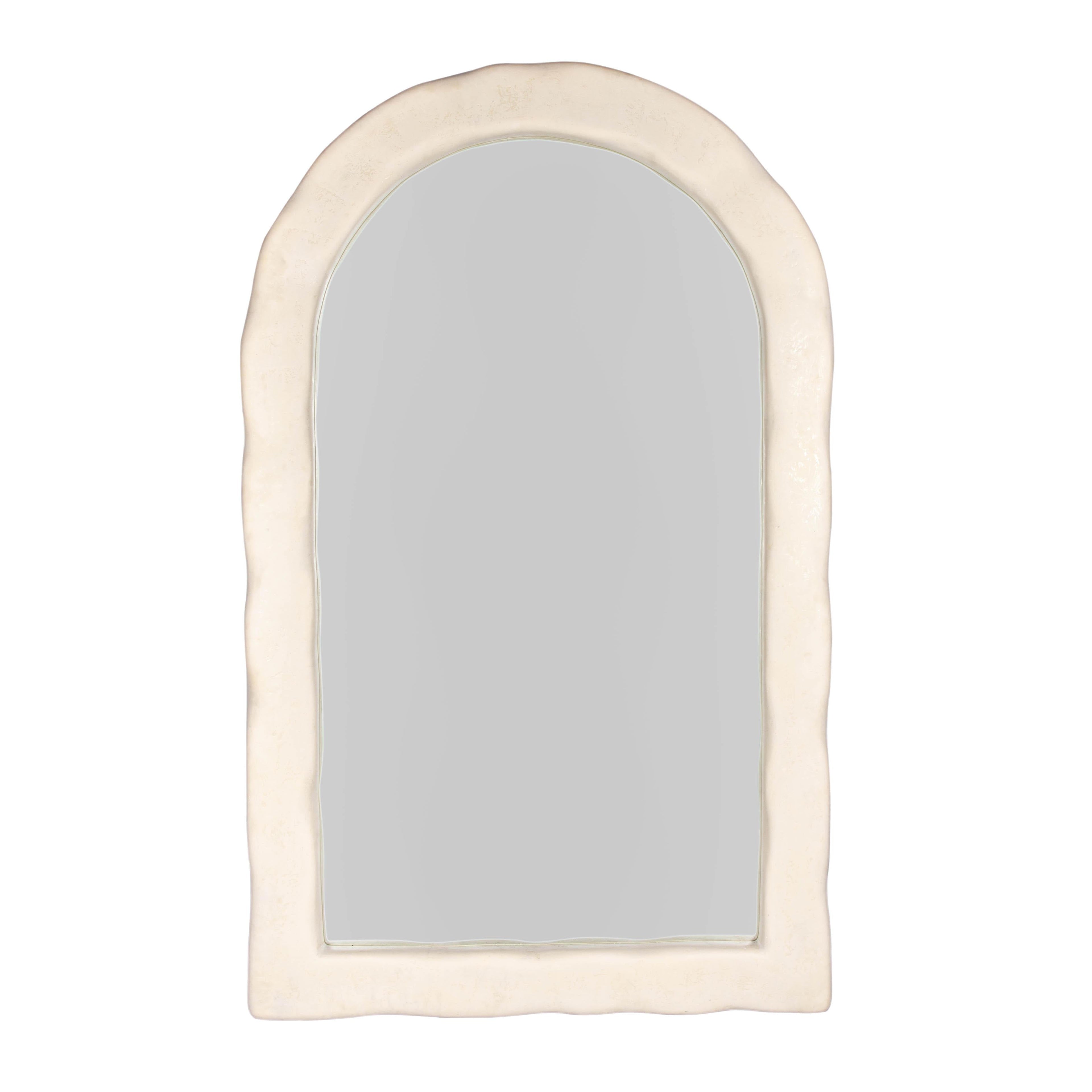 Kaia 48X79 Cream Textured Floor Mirror