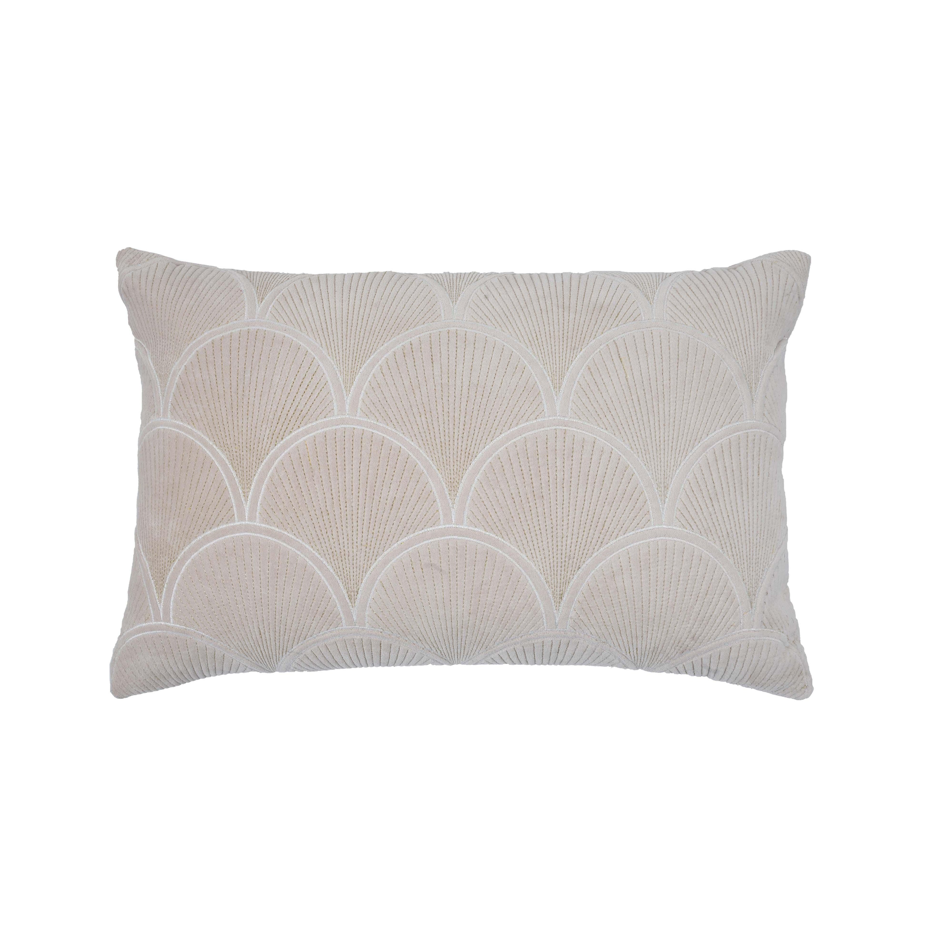 Destiny 24X16 White Woven Rectangular Cushion