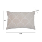Destiny 24X16 White Woven Rectangular Cushion