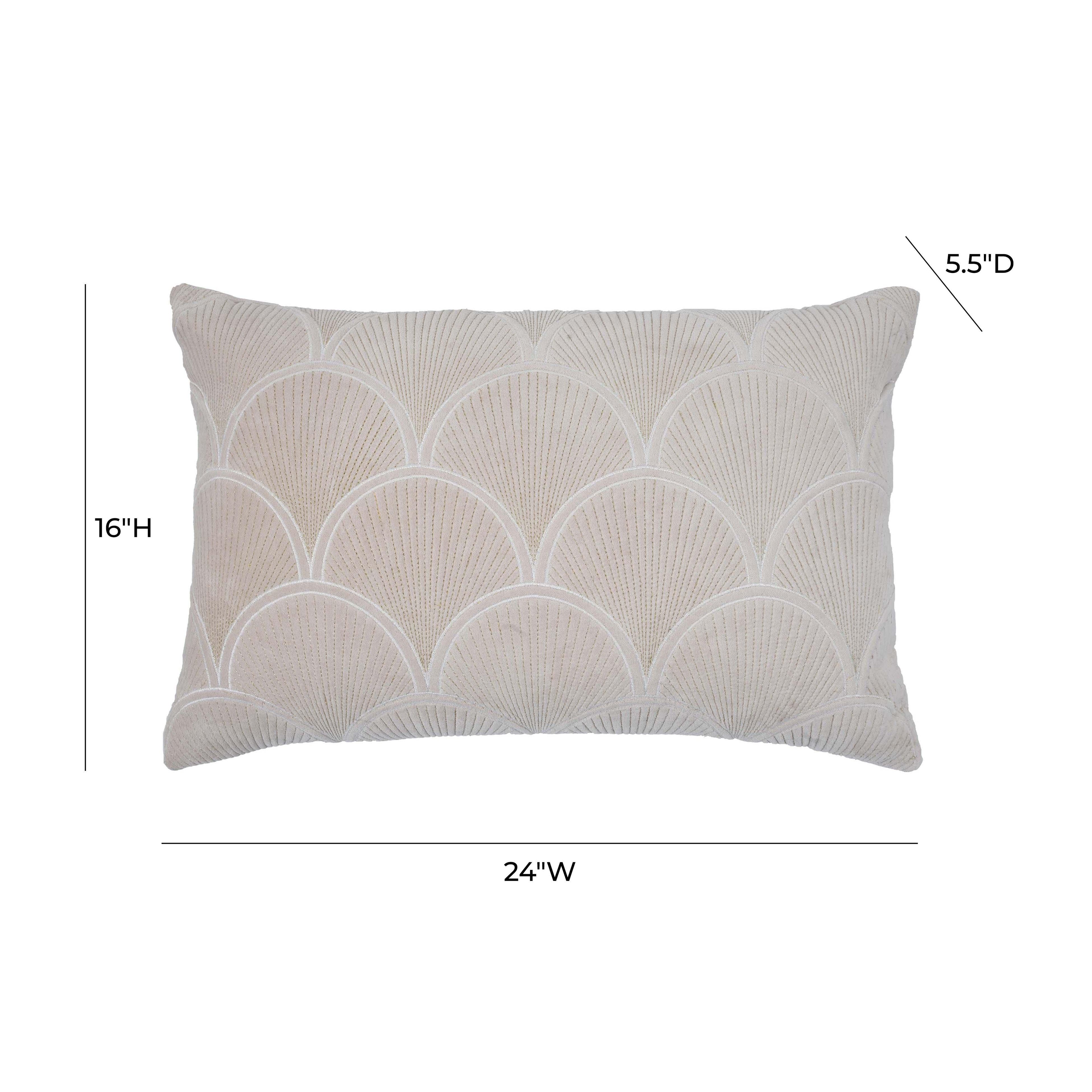 Destiny 24X16 White Woven Rectangular Cushion