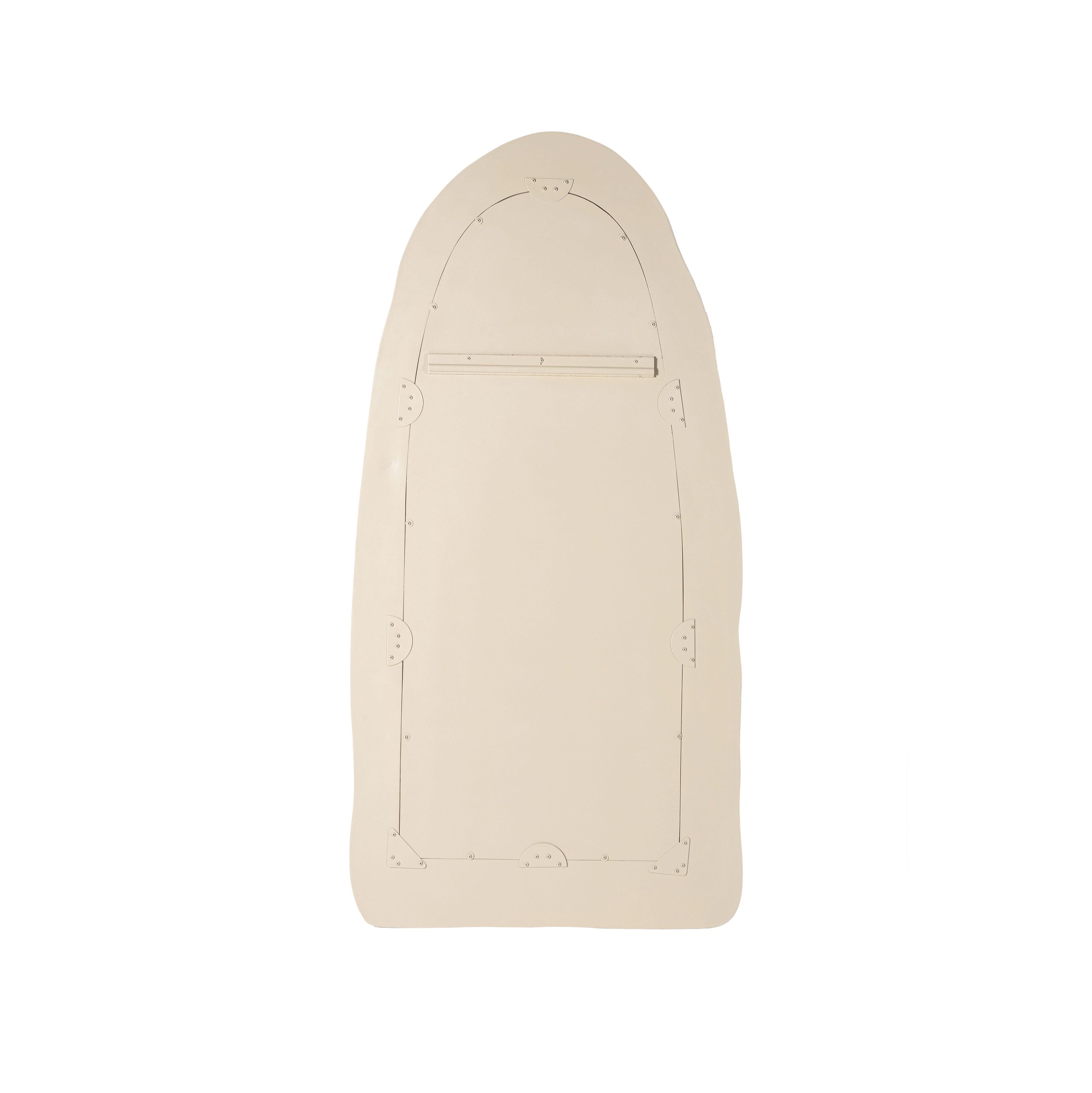 Kaia 32X64 Cream Textured Small Floor Mirror