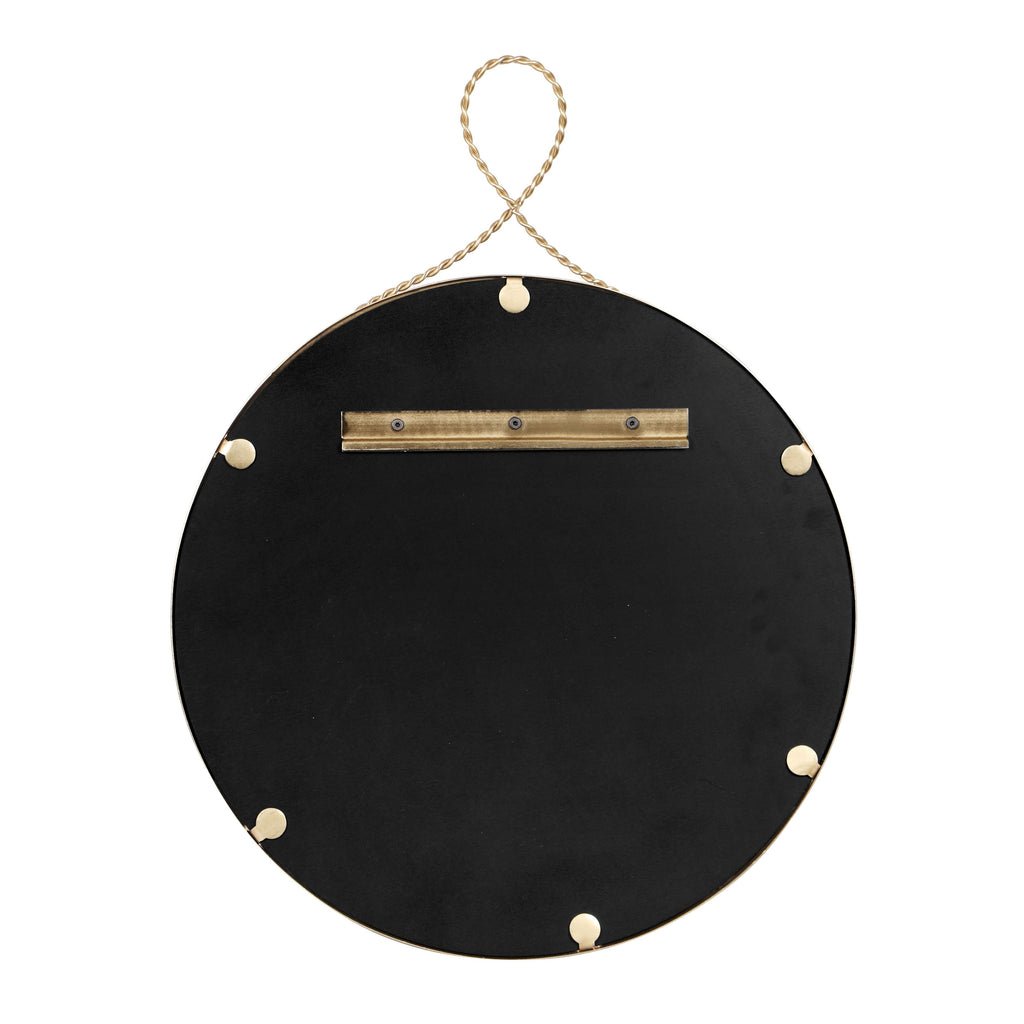 Ravina 24X31 Braided Brass Round Wall Mirror