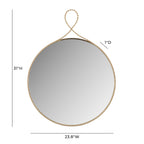 Ravina 24X31 Braided Brass Round Wall Mirror