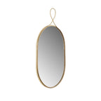 Ravina 20X38 Braided Brass Oval Wall Mirror