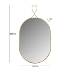 Ravina 20X38 Braided Brass Oval Wall Mirror