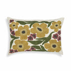 Blossom 24X16 Embroidered Daisy Wool Accent Cushion