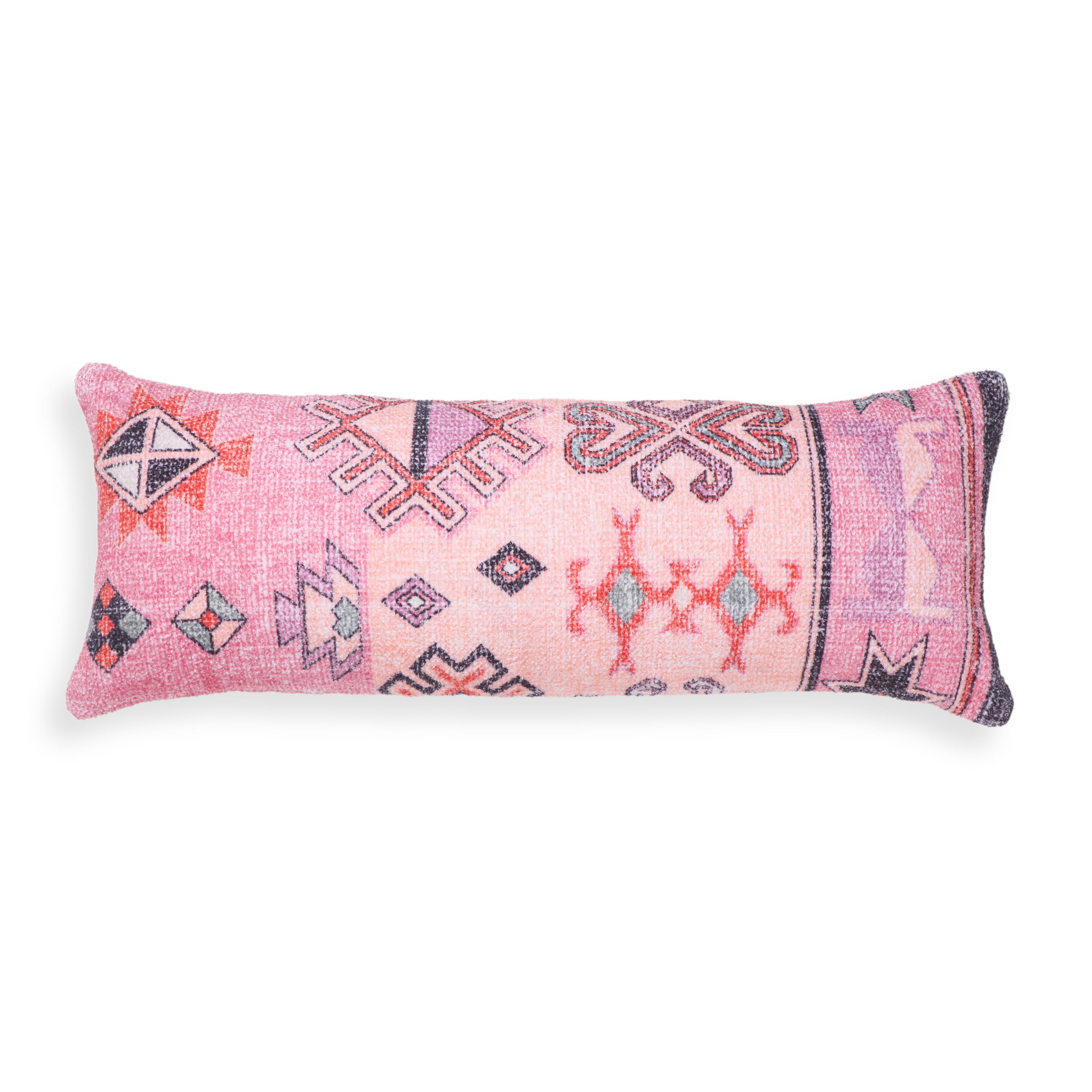 Persia 27X10 Pink Cotton Bolster Pillow