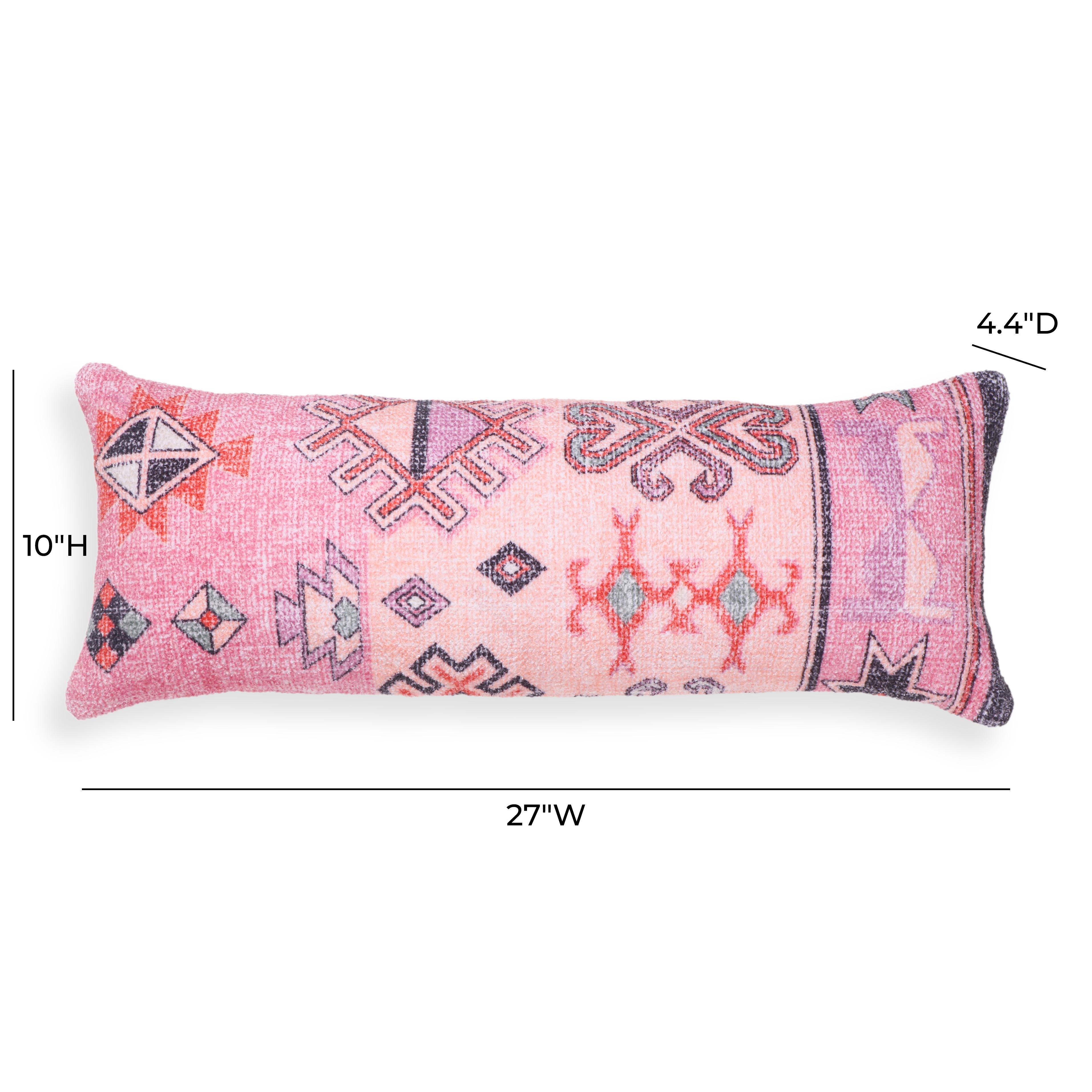 Persia 27X10 Pink Cotton Bolster Pillow