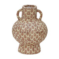 Cotton Mache Vase in Peach Paisley