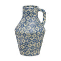 Cotton Mache Vase in Lisbon Tile