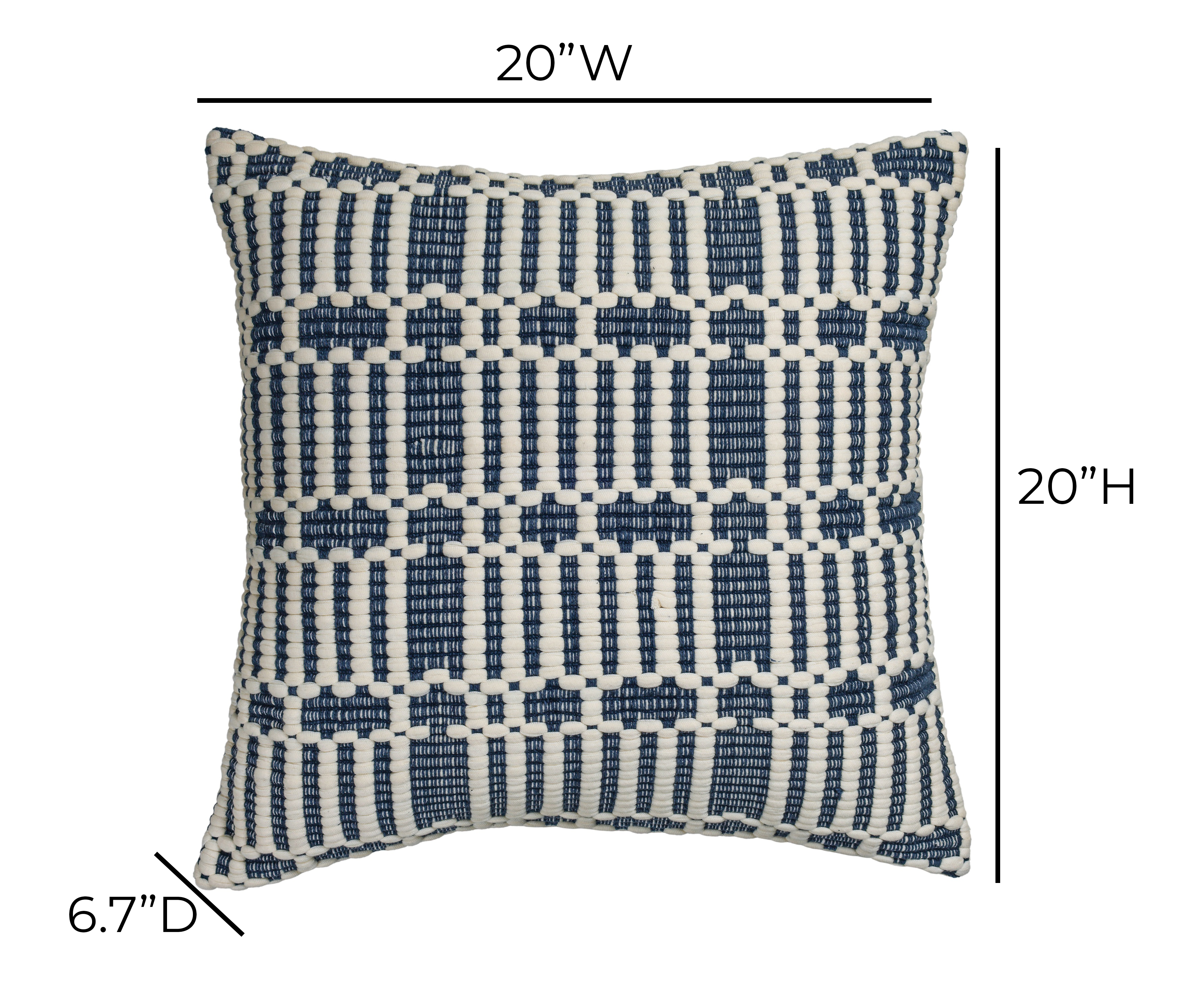 Maresh 20 inch Square Woven Pillow