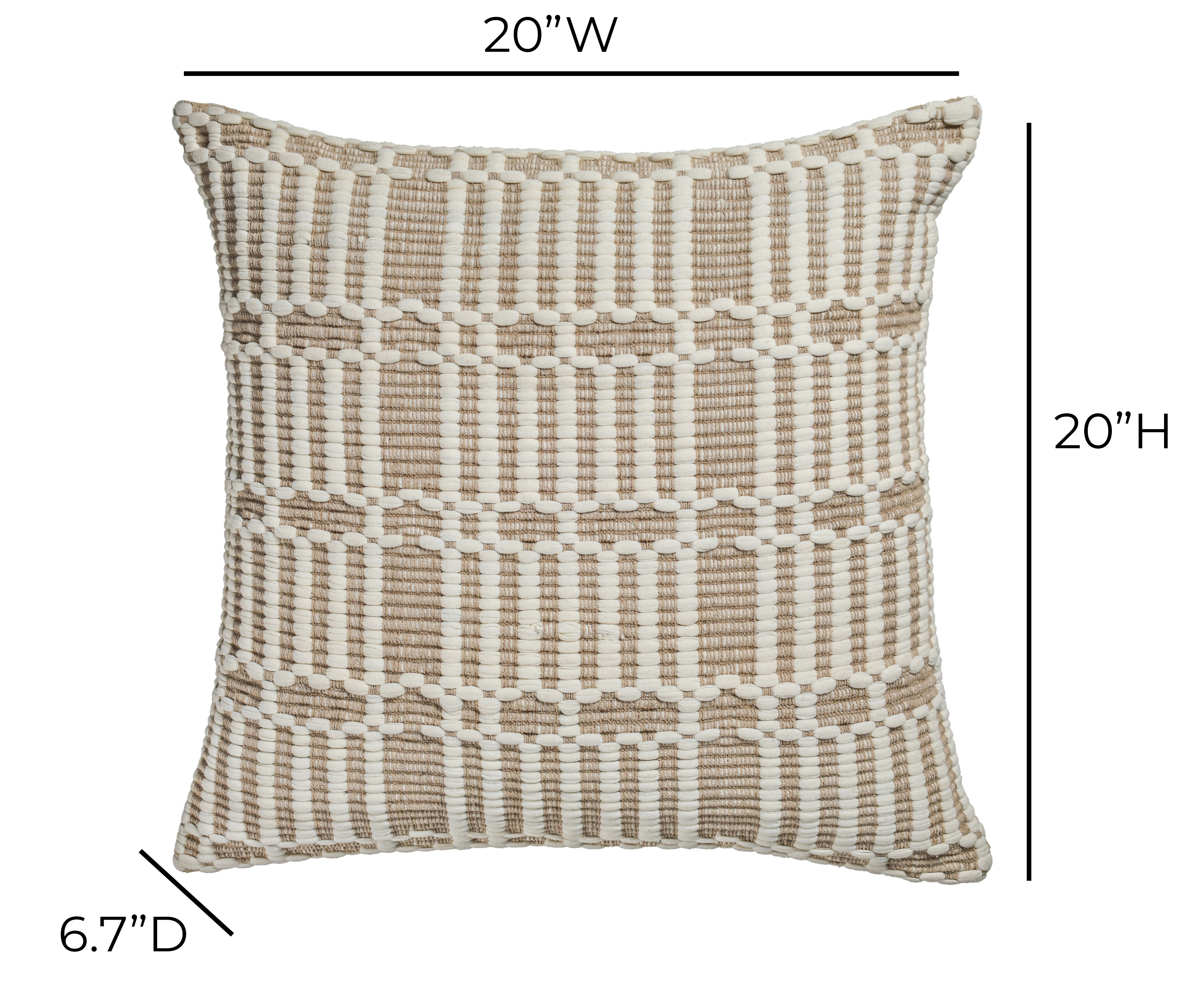 Maresh 20 inch Square Woven Pillow