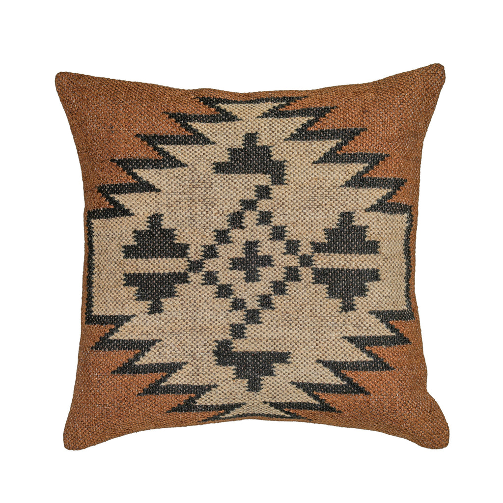 Terra 20  Square Wool and Jute Kilim Pillow