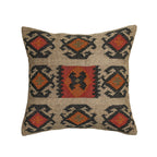 Terra 20  Square Wool and Jute Kilim Pillow