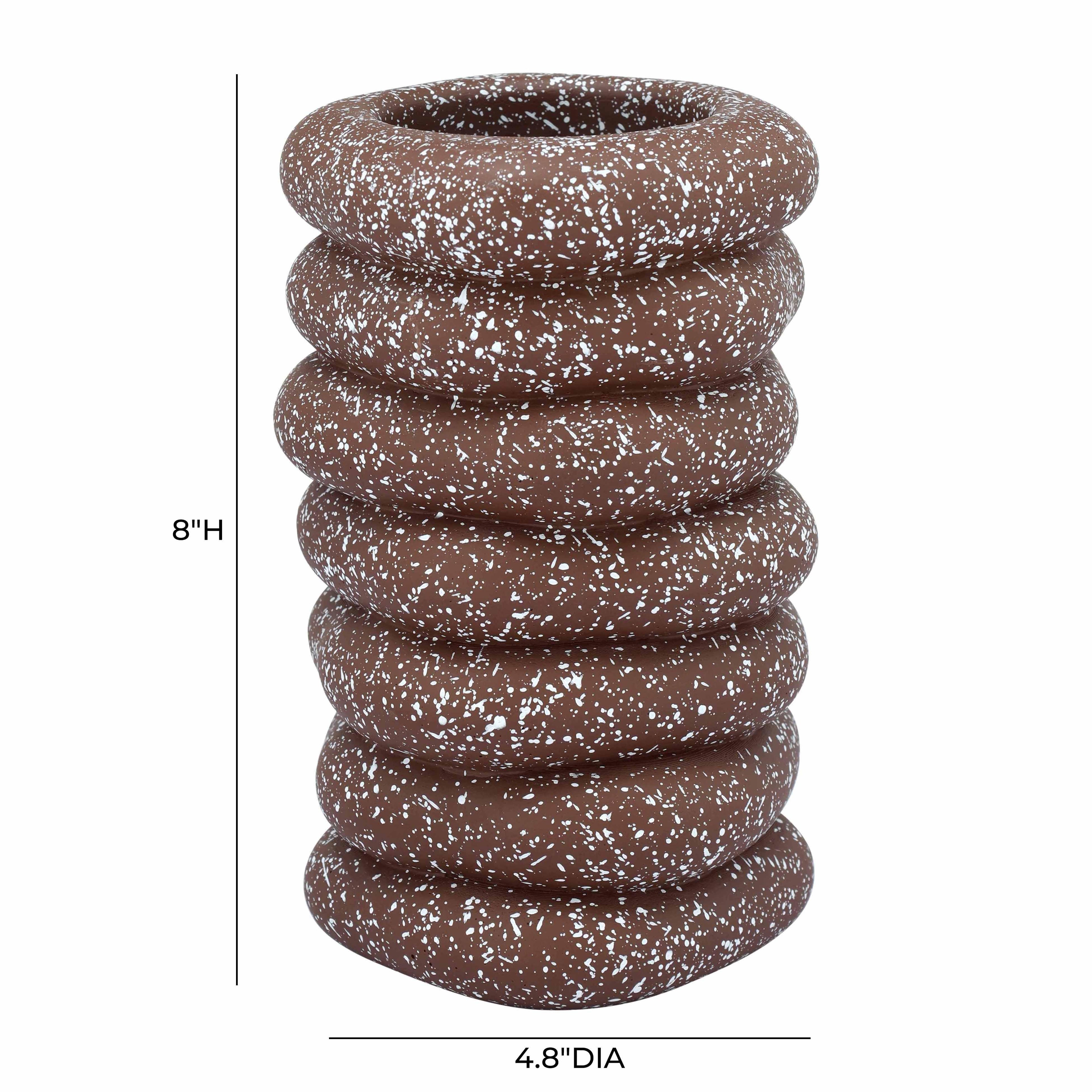 Gabby Speckled Cairn Vase