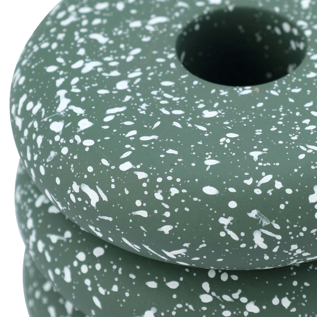 Gabby Speckled Stacked Candleholder