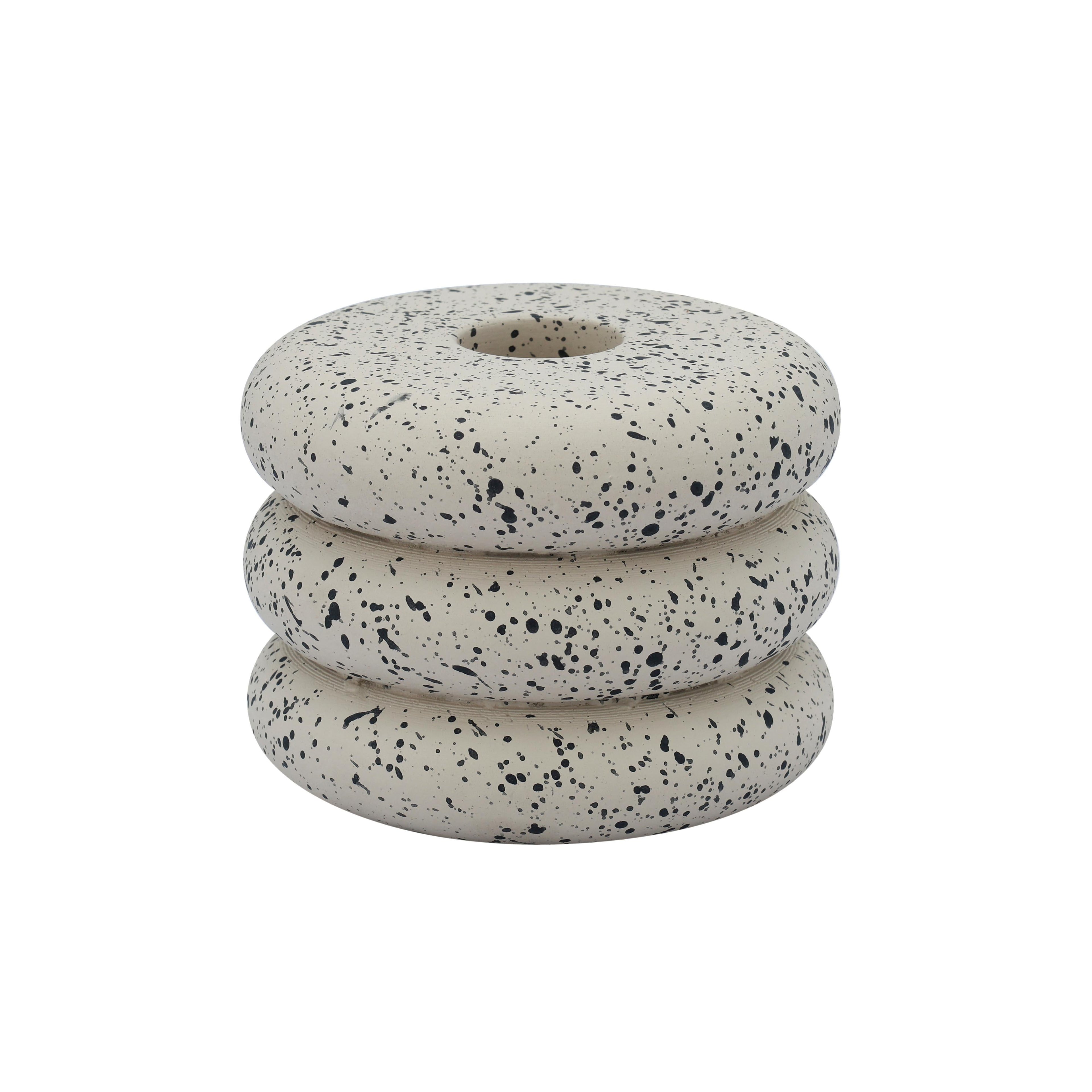 Gabby Speckled Stacked Candleholder