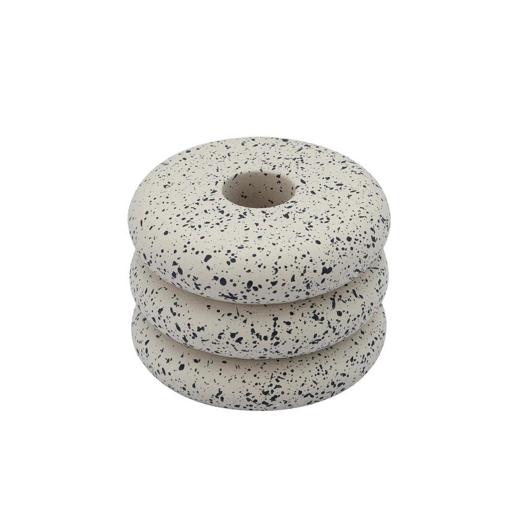 Gabby Speckled Stacked Candleholder