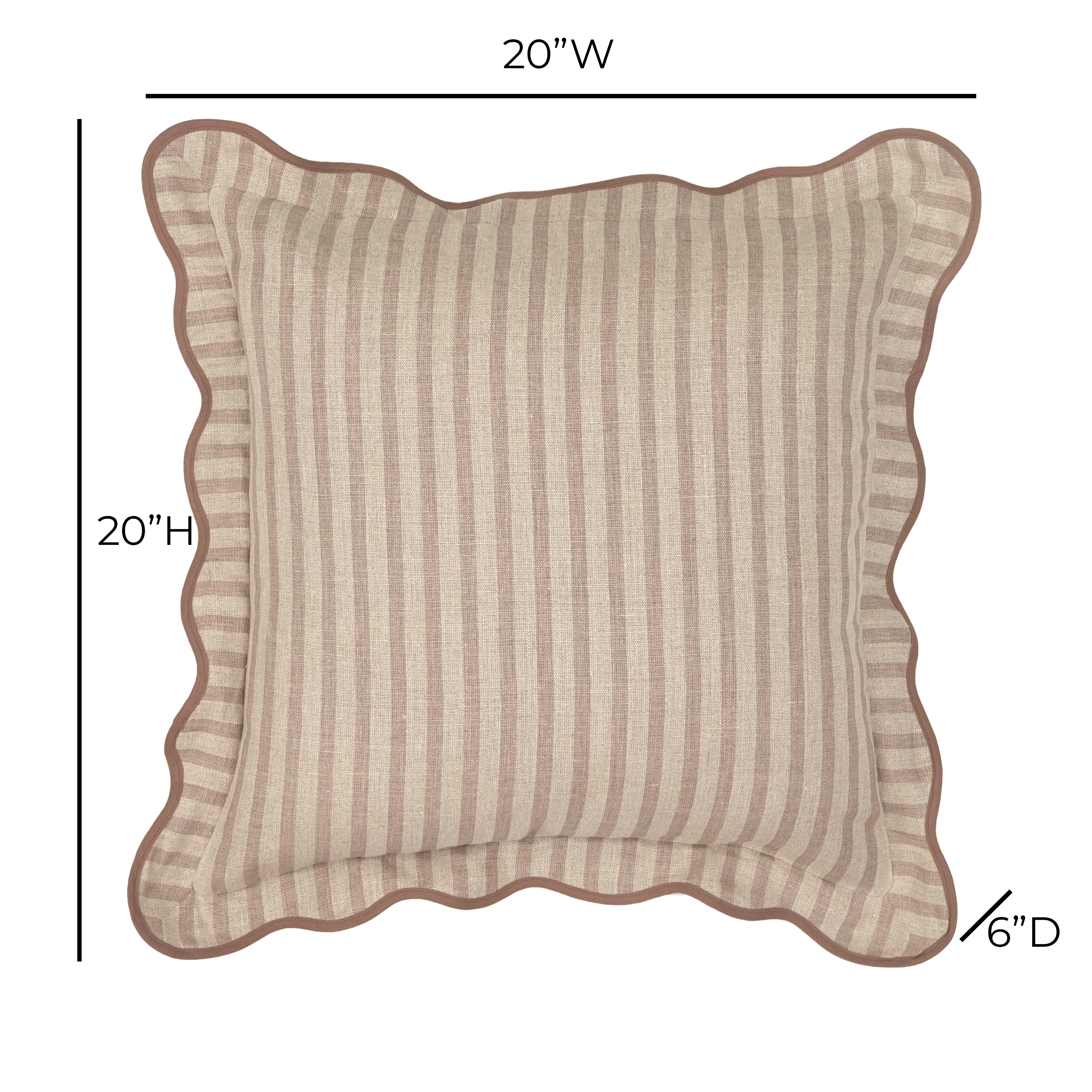 Striped 20 Linen Accent Cushion