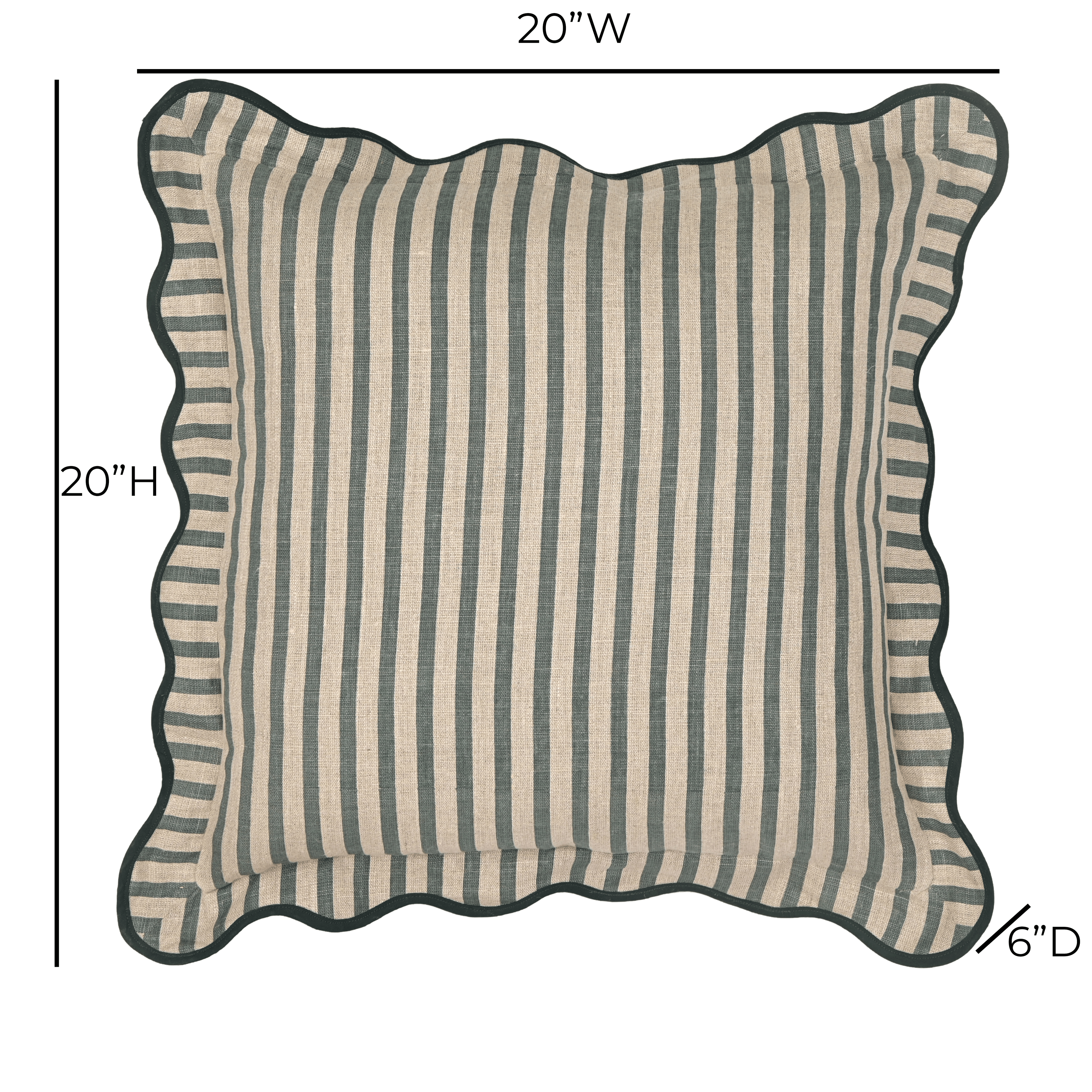 Striped 20 Linen Accent Cushion