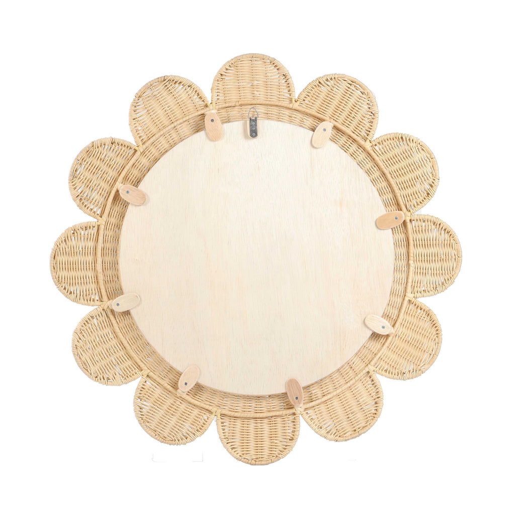 Coralie 33.4 Rattan Round Wall Mirror