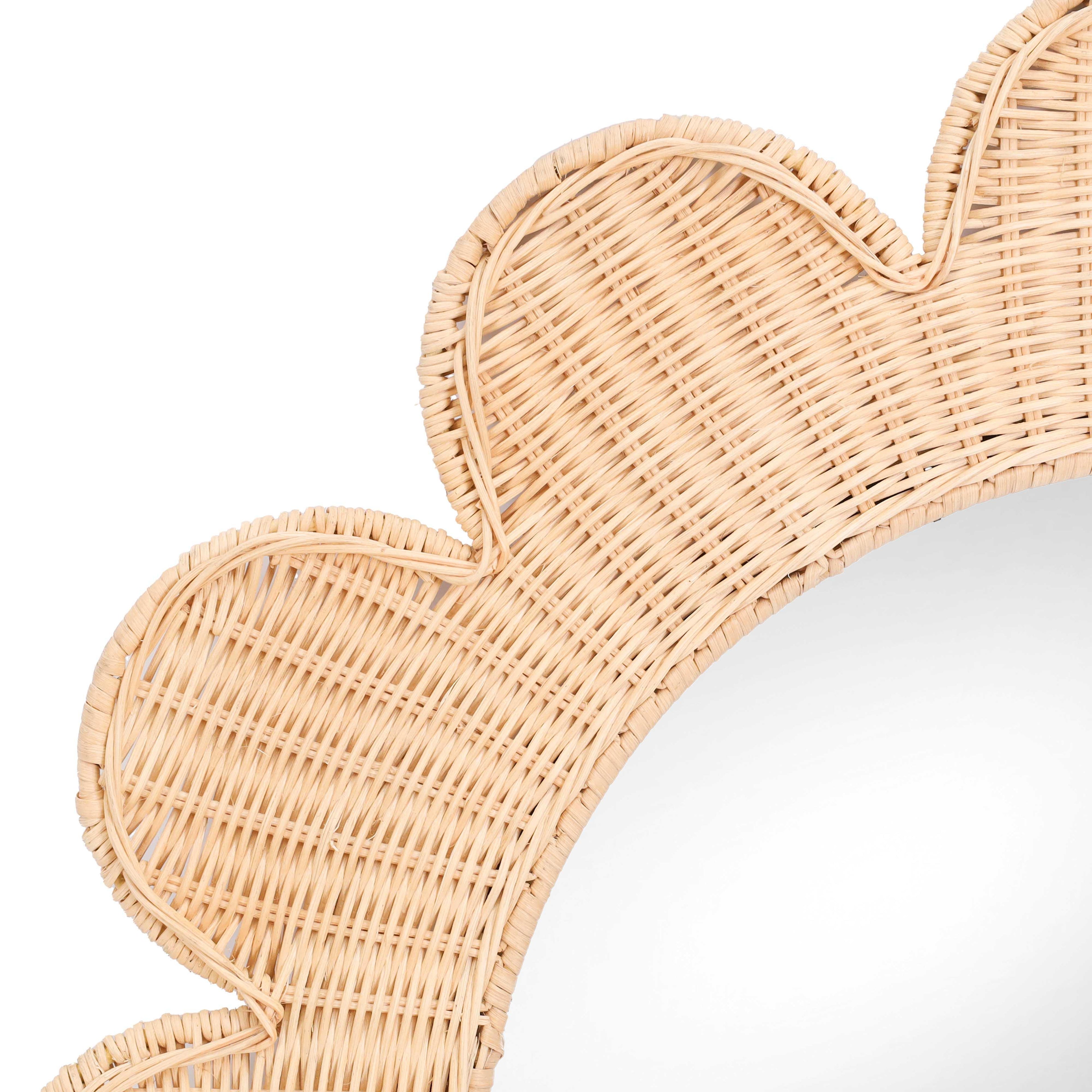 Coralie 33.4 Rattan Round Wall Mirror