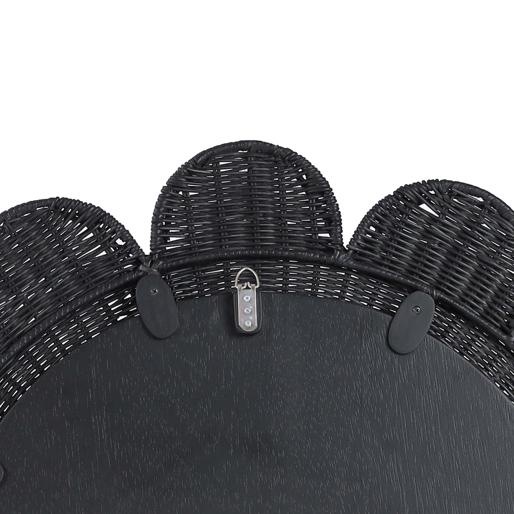 Coralie 33.4 Rattan Round Wall Mirror