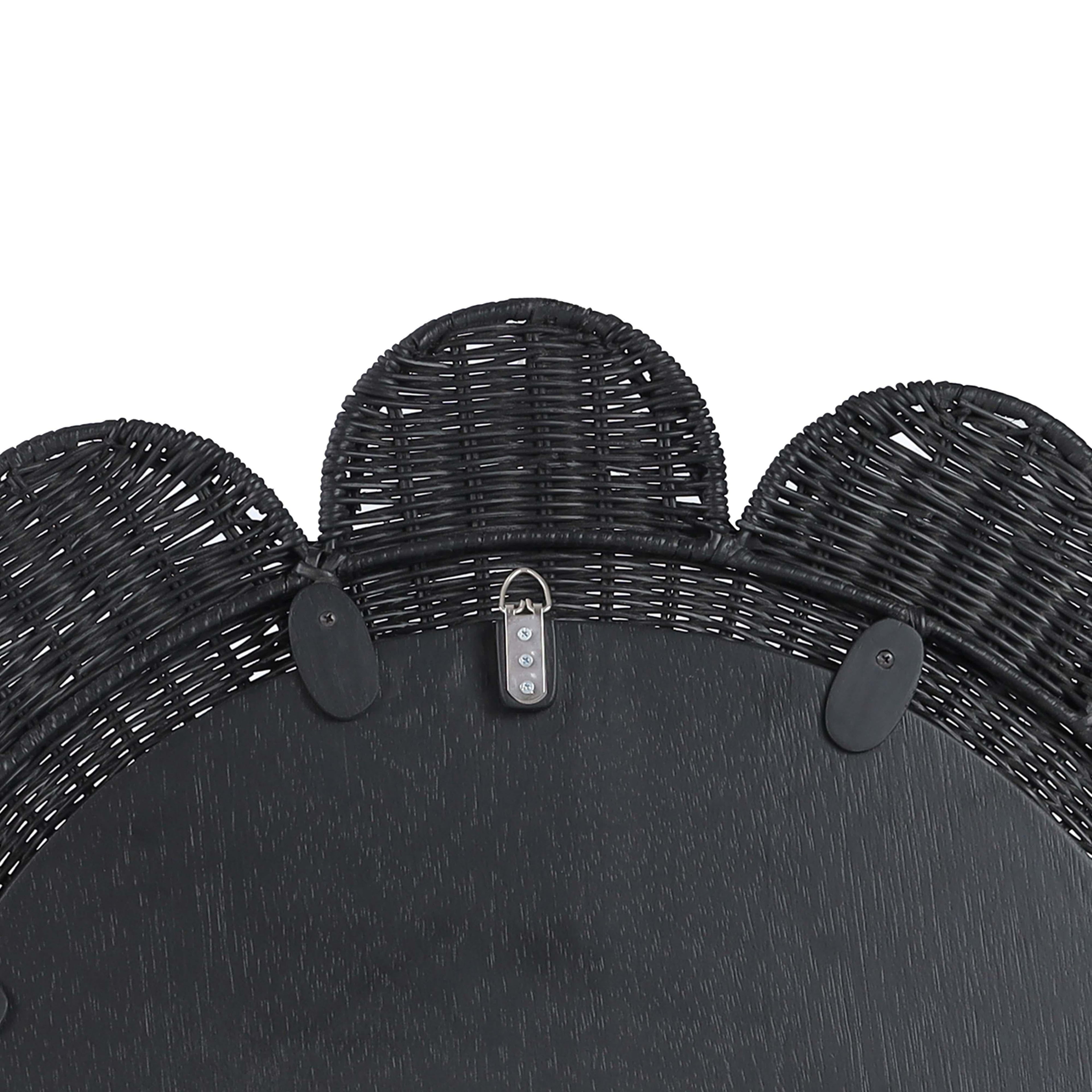 Coralie 33.4 Rattan Round Wall Mirror