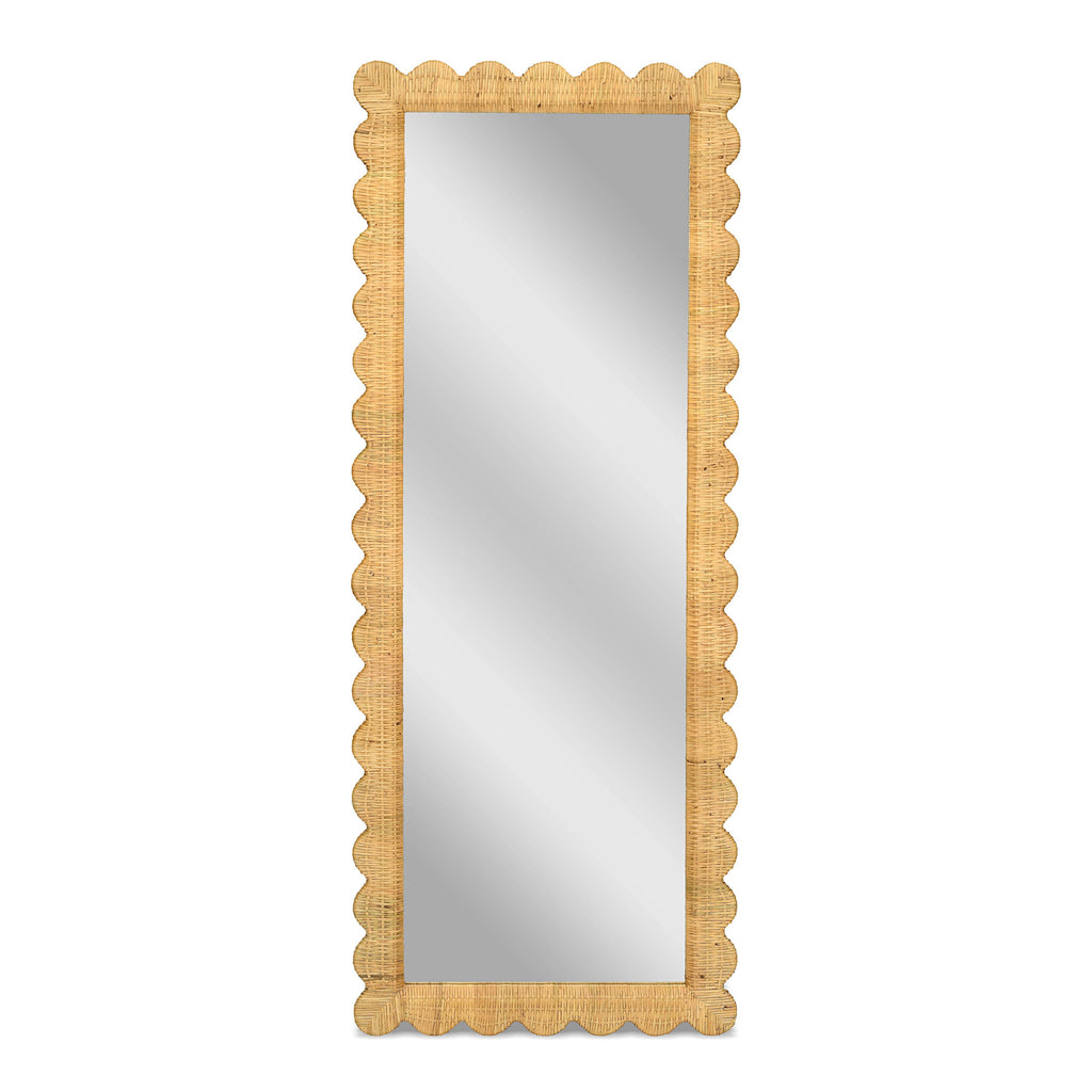 Bama 29.1 x 75 Long Natural Rattan Wall Mirror