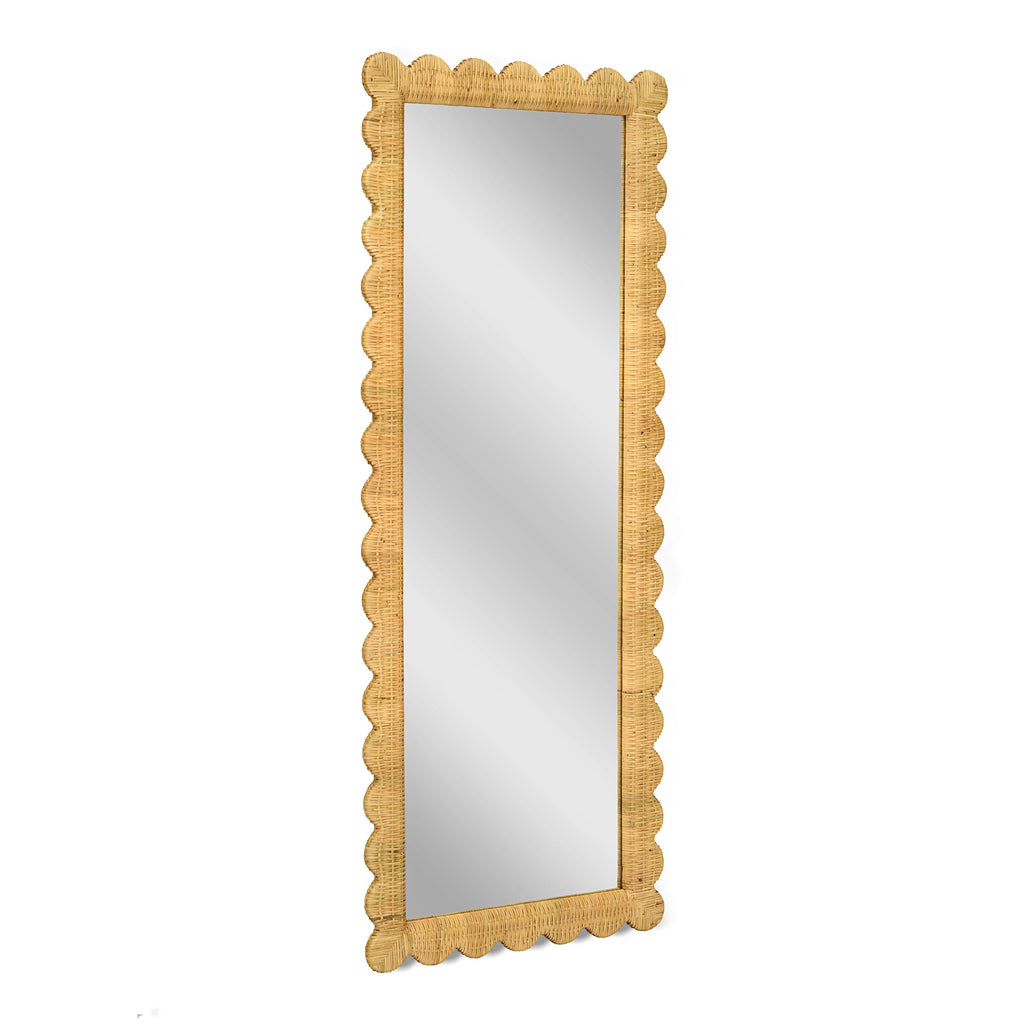 Bama 29.1 x 75 Long Natural Rattan Wall Mirror