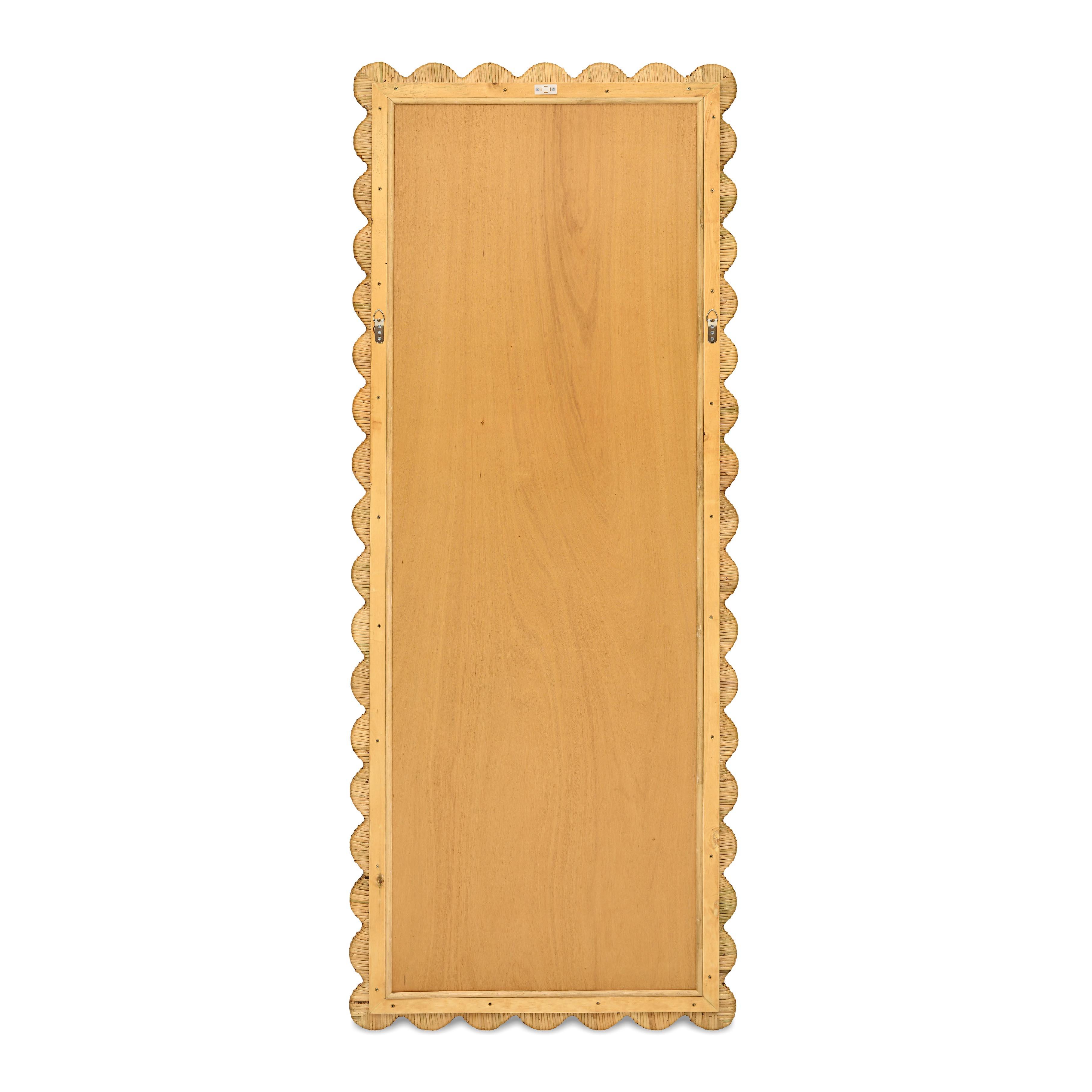 Bama 29.1 x 75 Long Natural Rattan Wall Mirror