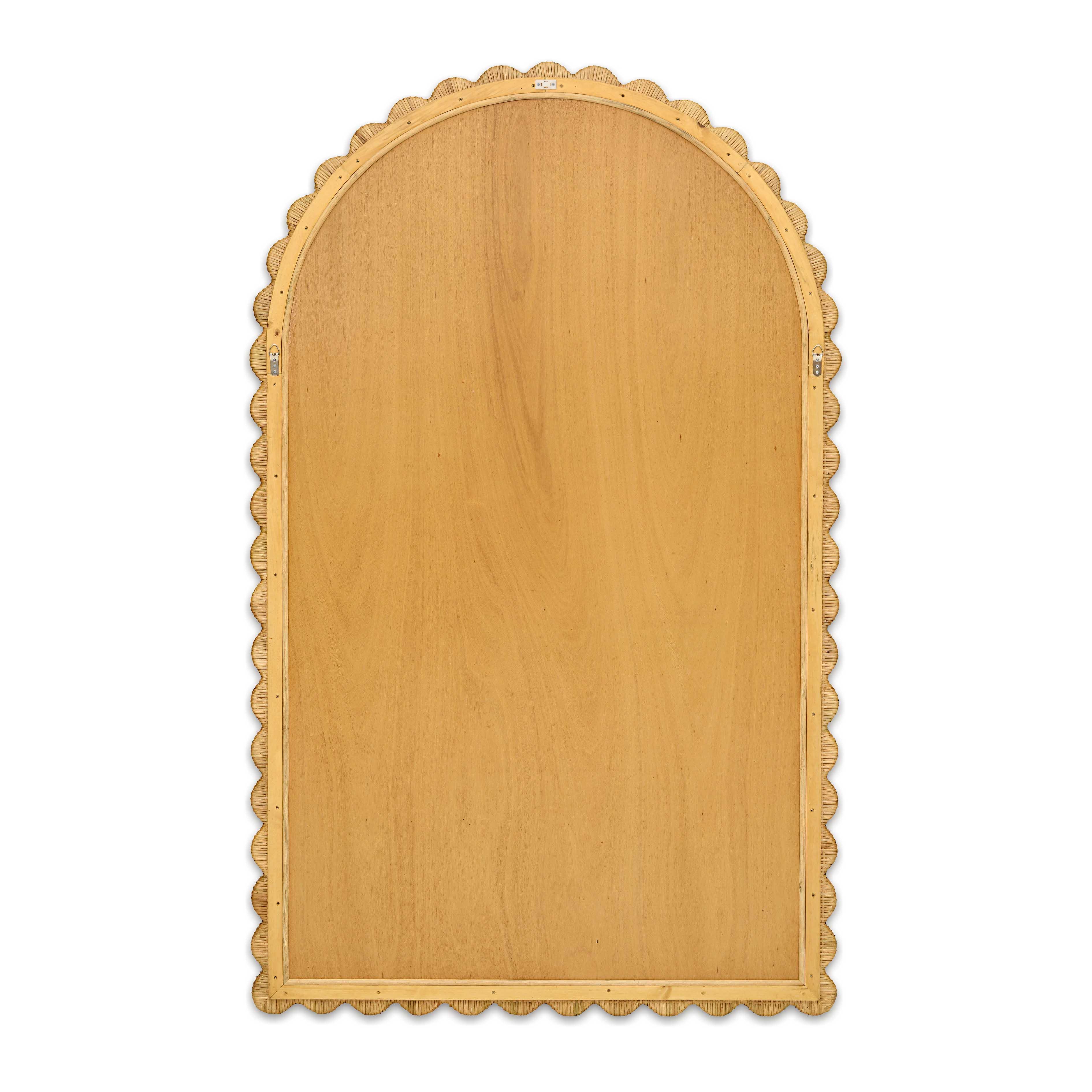 Bama 48 x 79 Jumbo Natural Rattan Arched Wall Mirror