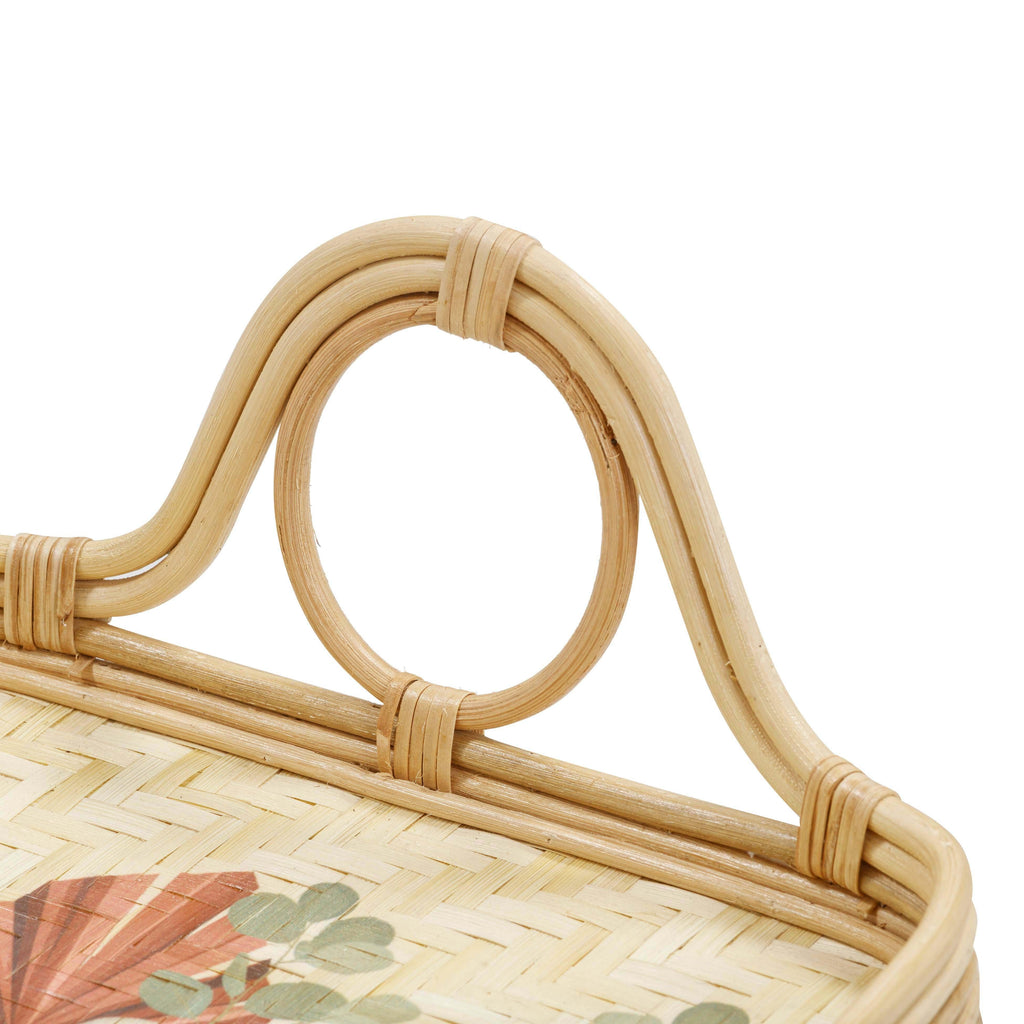 Corey Floral Bamboo Tray