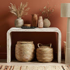 Earthenware Aztec Teardrop Flower Vase in Terracotta