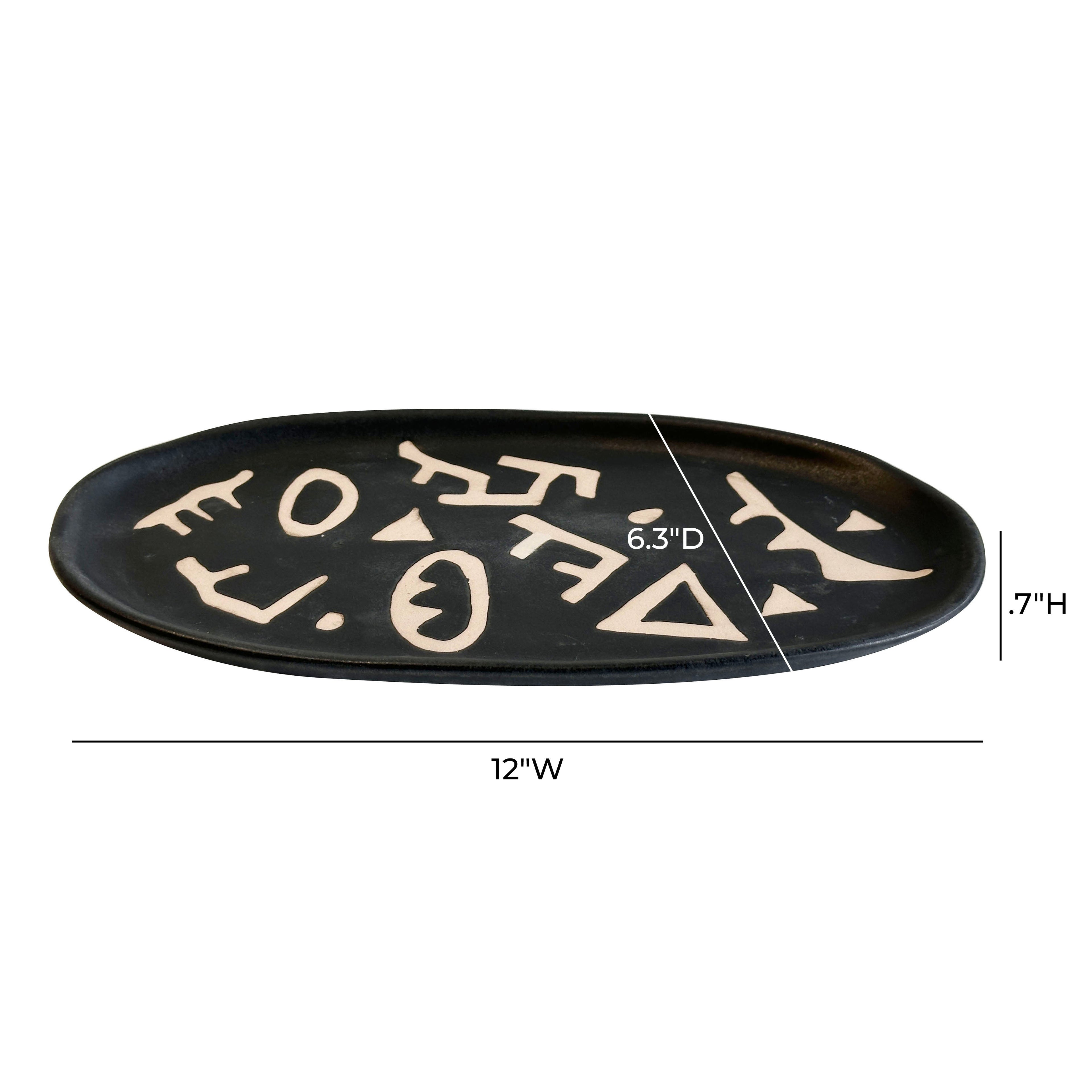 Ceramic Runes Catchall Dish