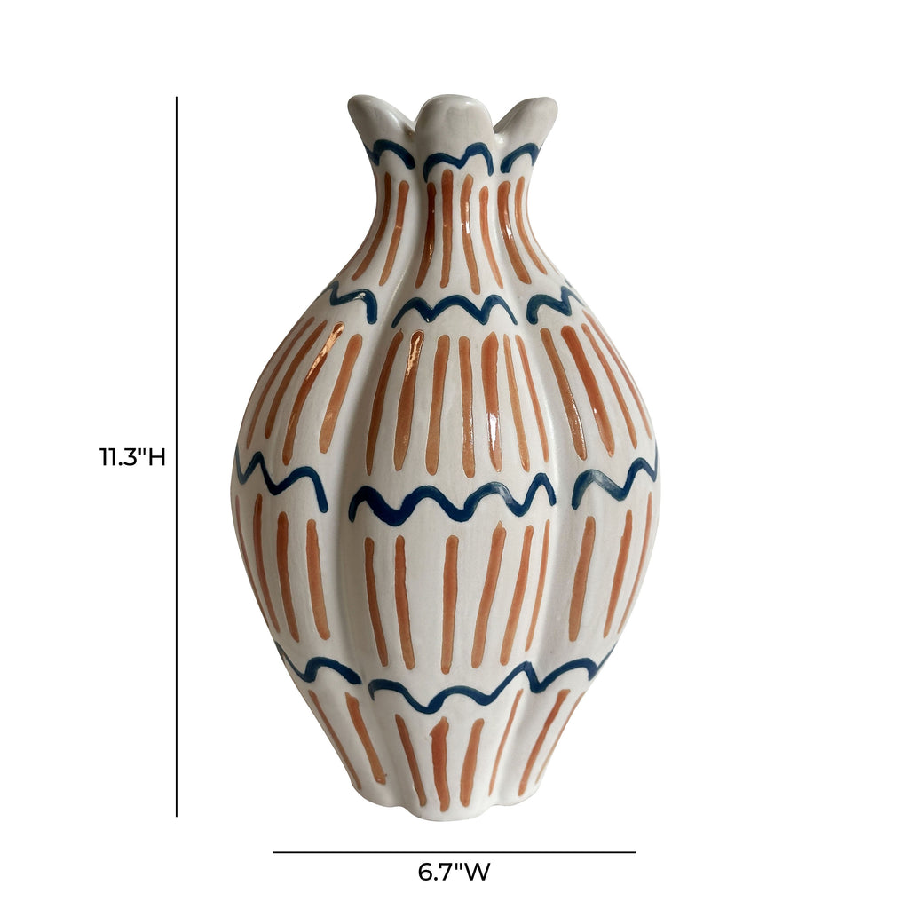 Ceramic Roman Coral Vase