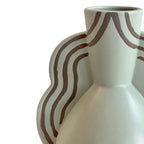Ceramic Line Art Wavy Vase