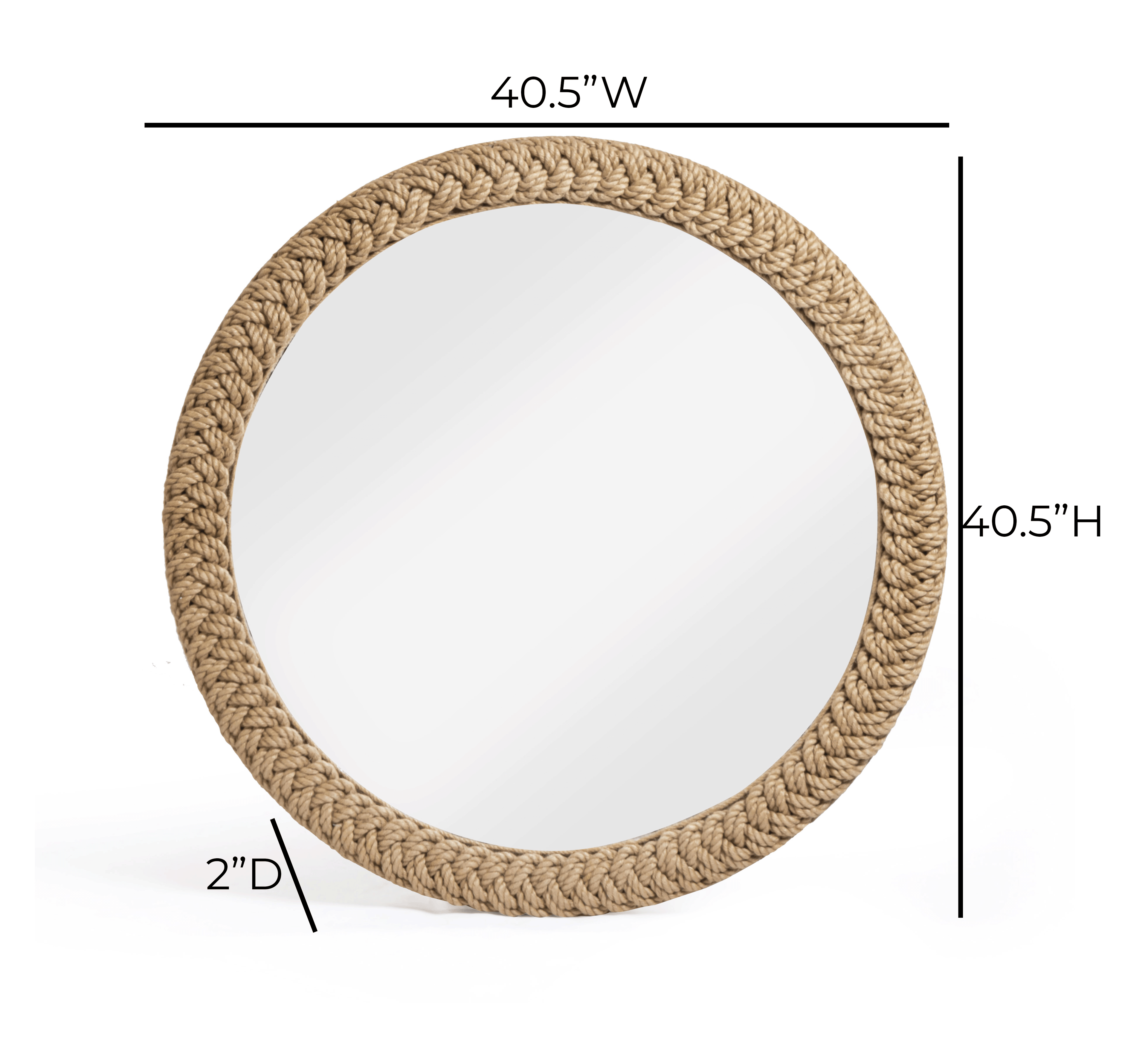 Midge 40.5 Rope Round Wall Mirror