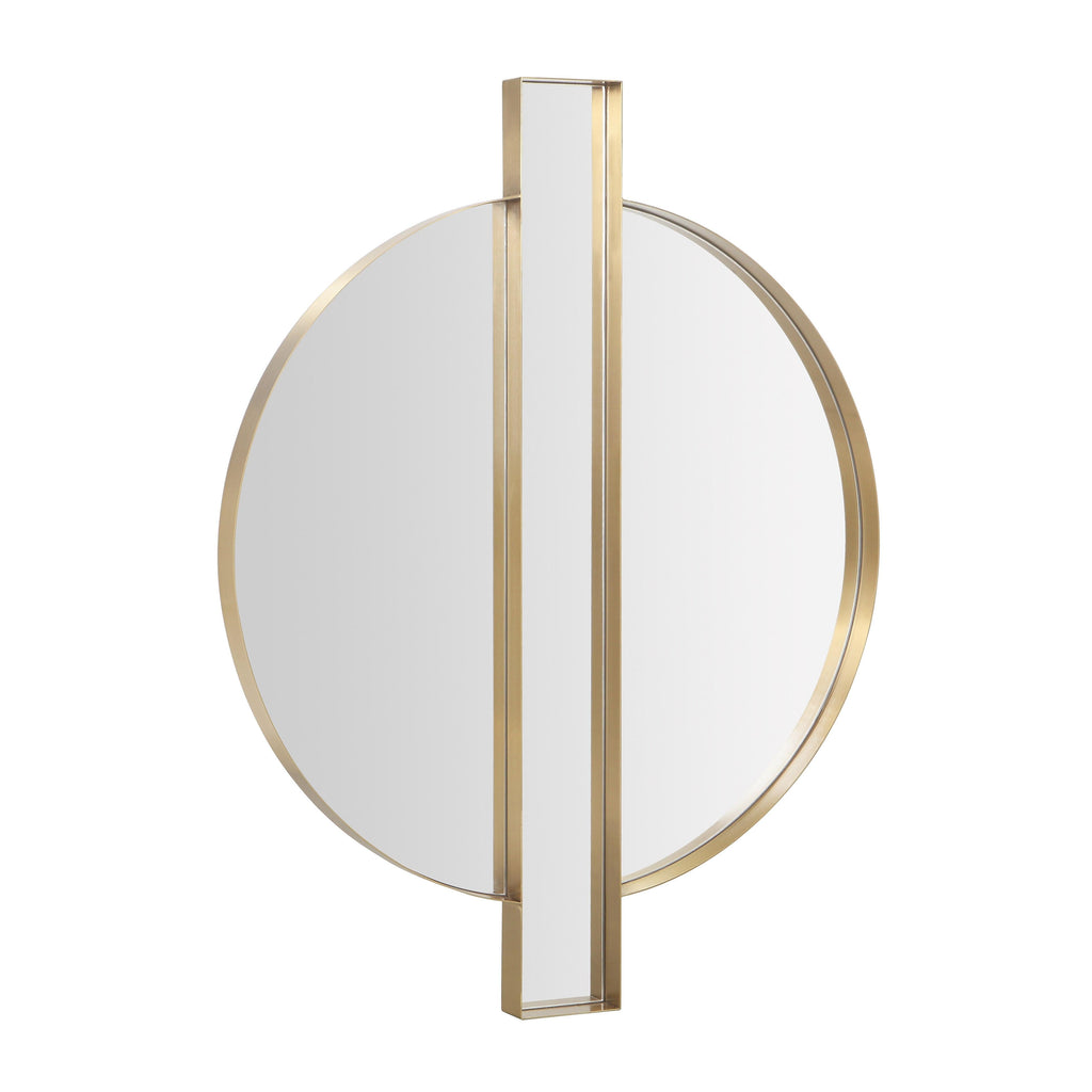 Carri 30X39 Gold Round Wall Mirror